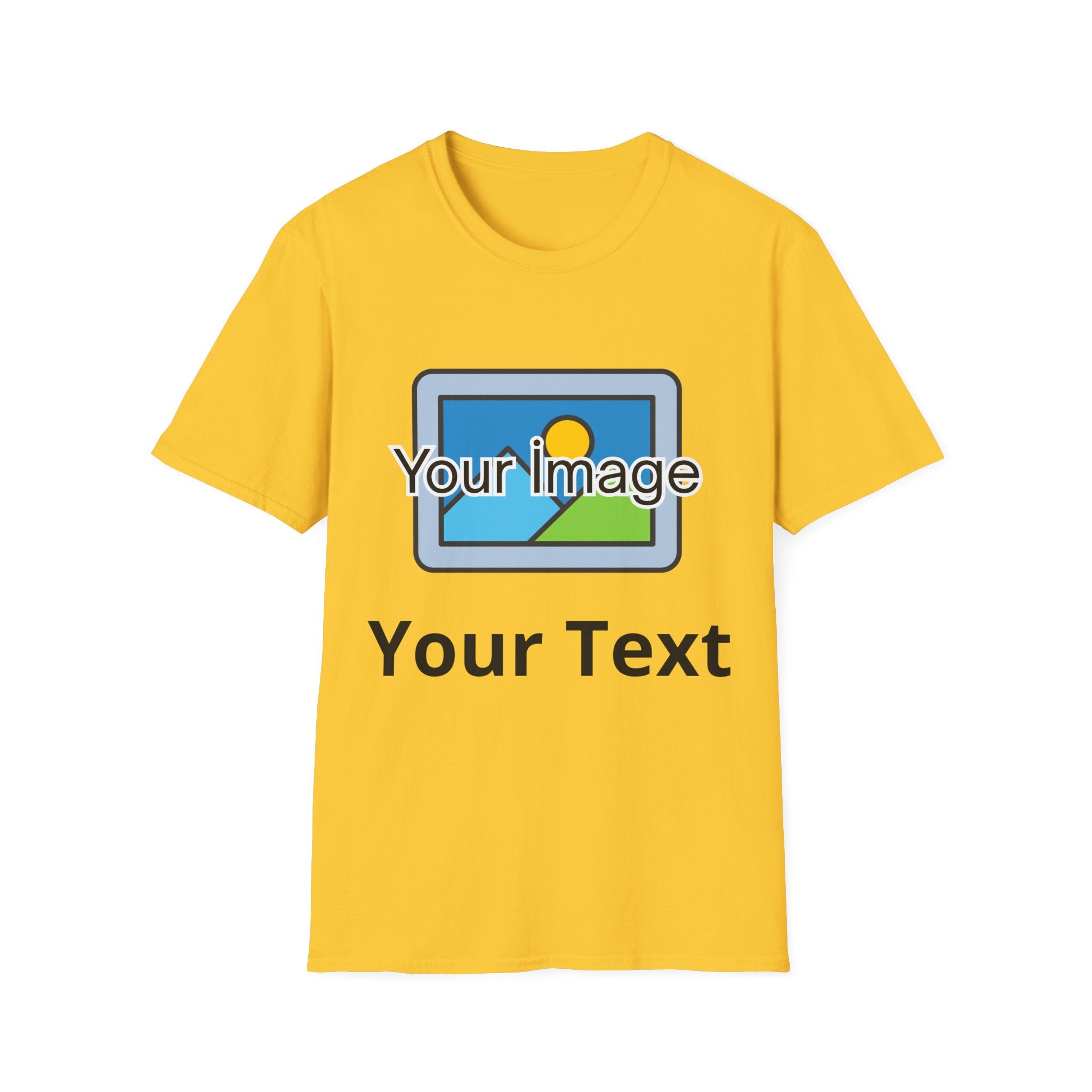 Unisex Custom Photo T-Shirt — Personalized Image & Text Tee