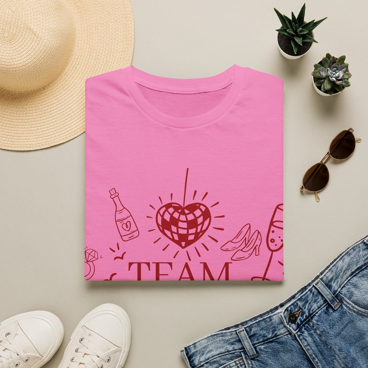 Team Bride Hen Party T‑Shirt — Personalized Bachelorette Shirt