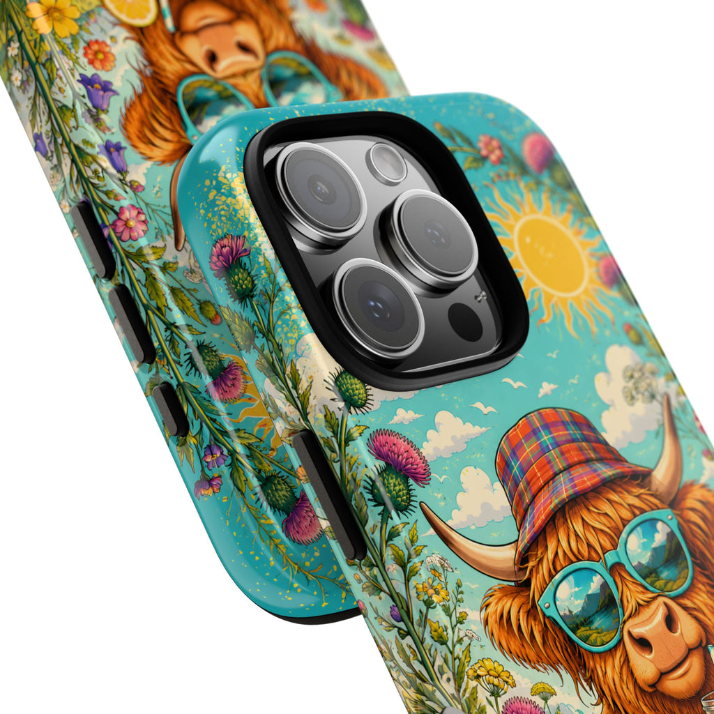 Sunny Highland Cow Phone Case – Scottish Summer Festival Edition