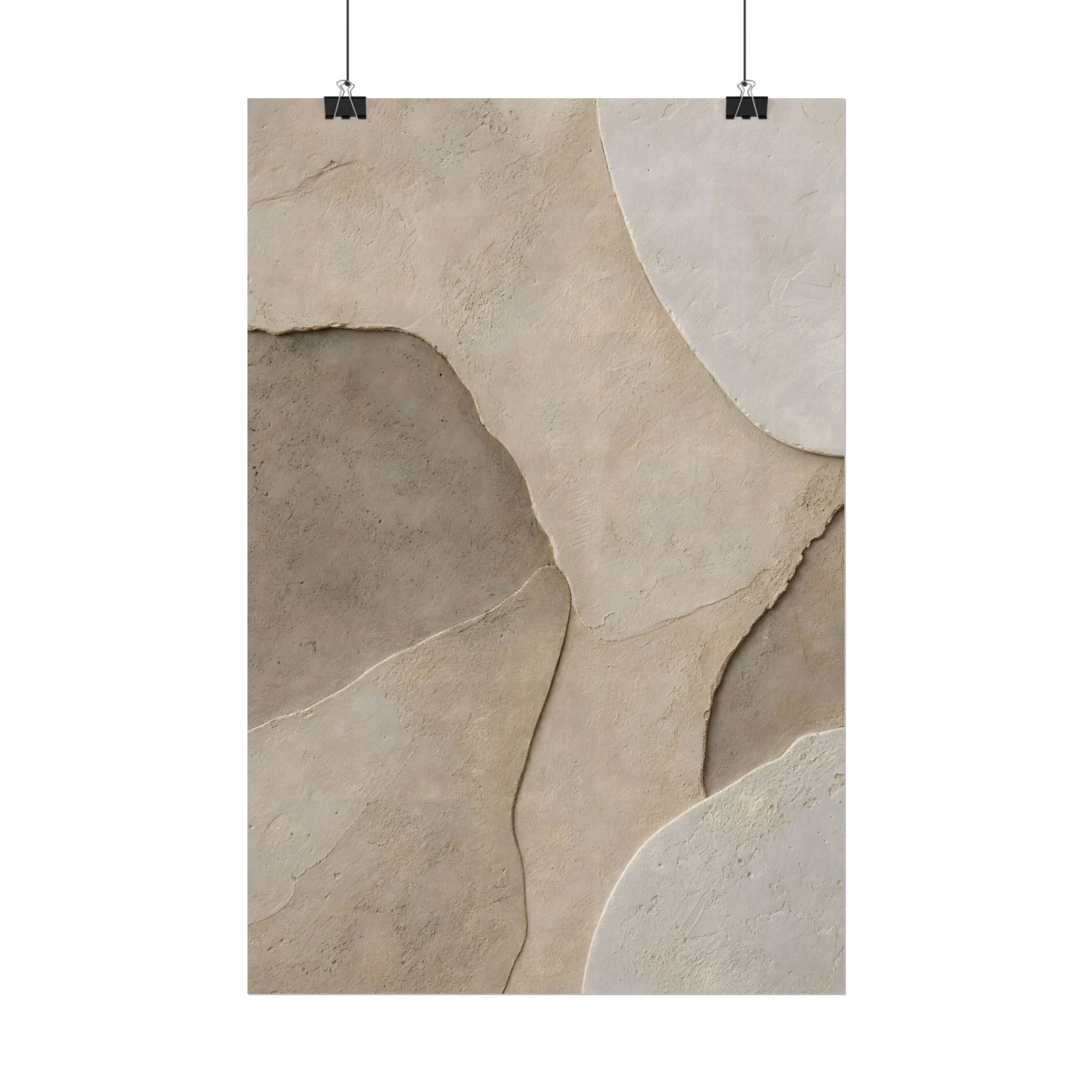 Abstract Neutral Texture Rolled Poster — Earth Tone Minimal Wall Art