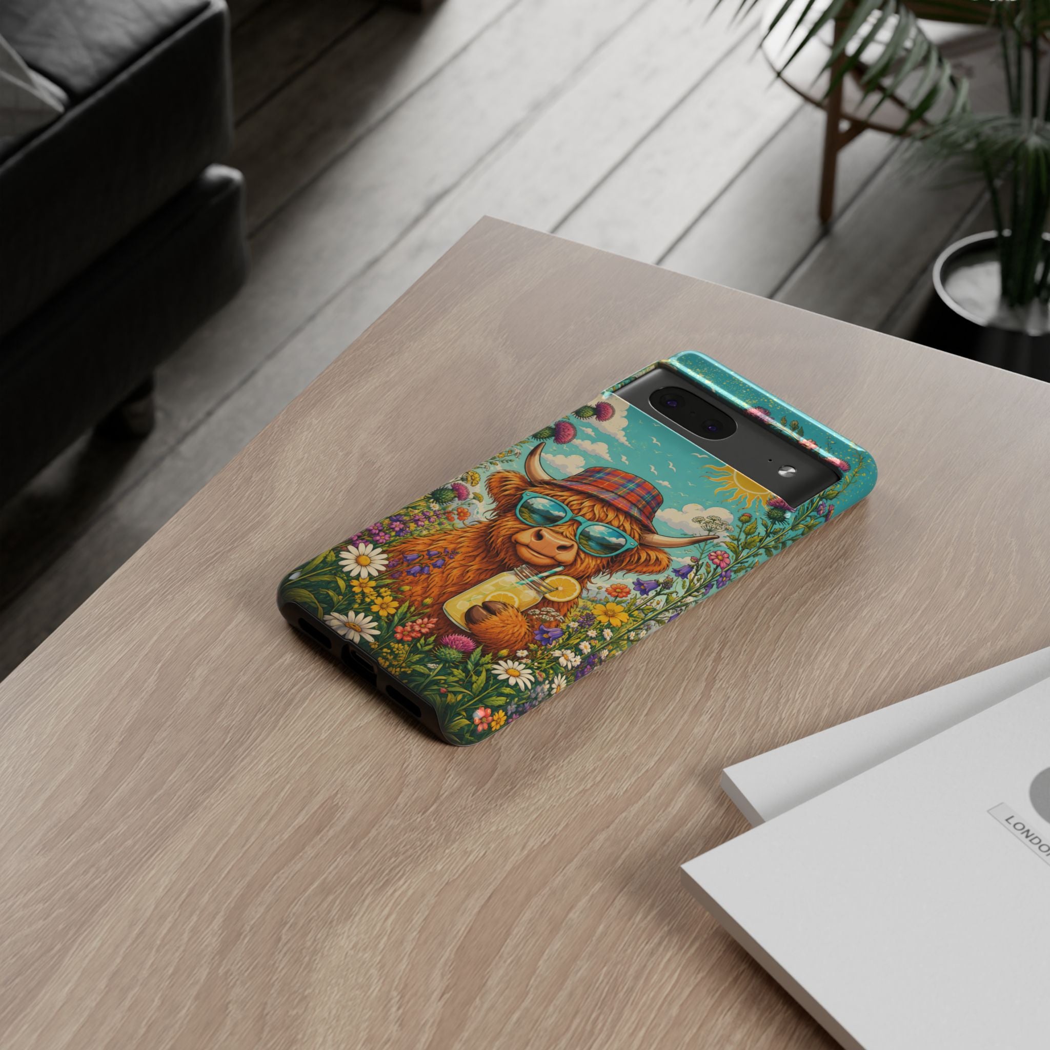 Sunny Highland Cow Phone Case – Scottish Summer Festival Edition