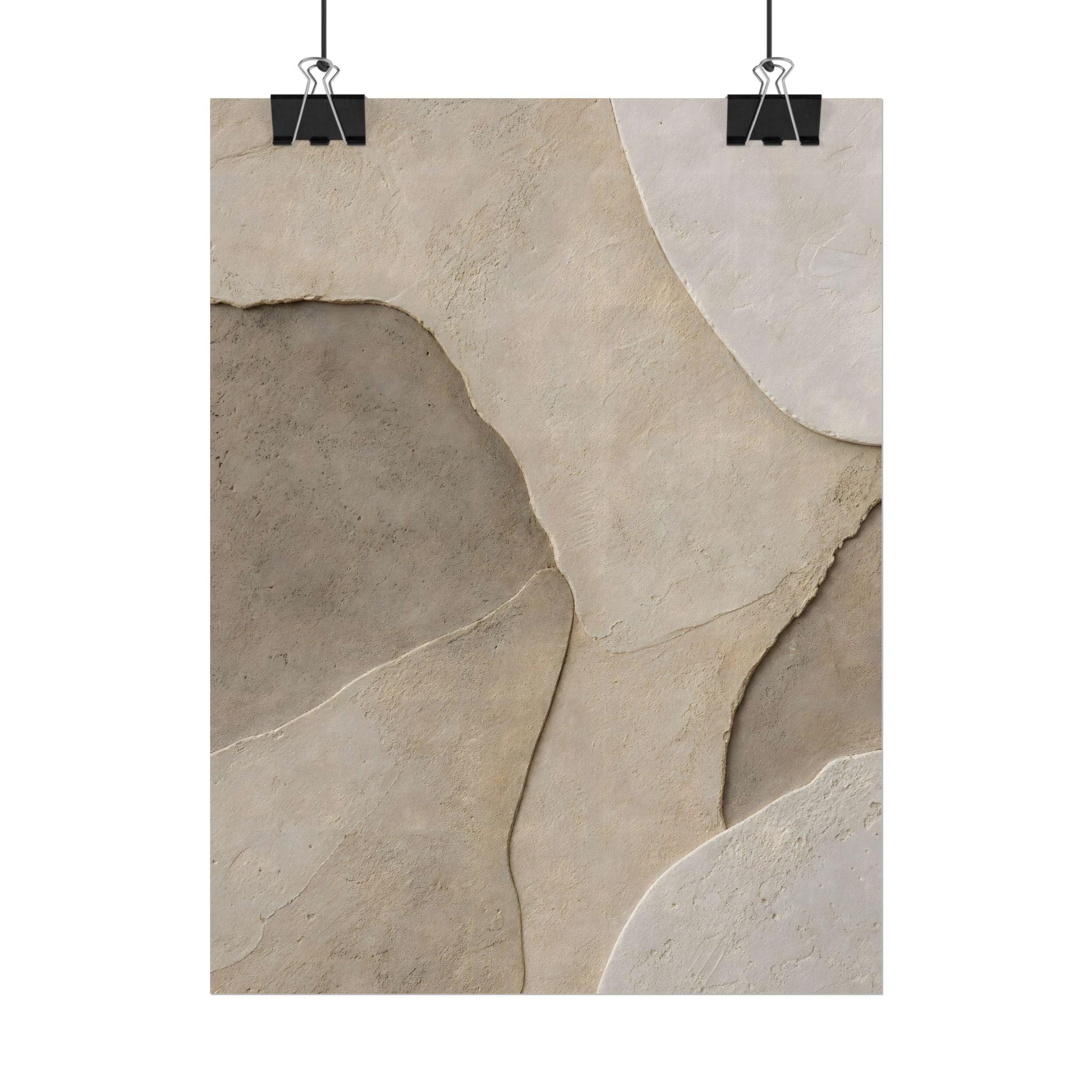 Abstract Neutral Texture Rolled Poster — Earth Tone Minimal Wall Art