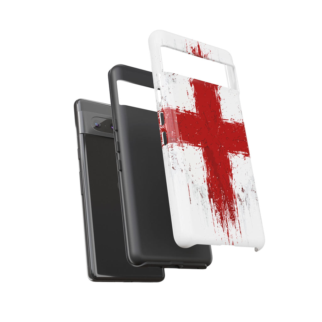 Phone Case - Distressed England St. George's Cross Patriotic Tough Case