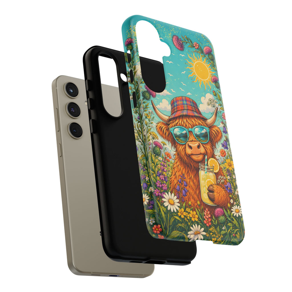 Sunny Highland Cow Phone Case – Scottish Summer Festival Edition