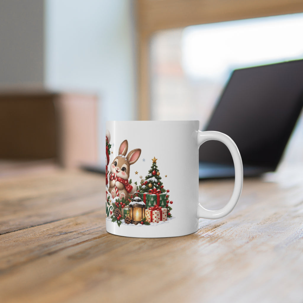 Let It Snow Christmas Woodland Animals Mug