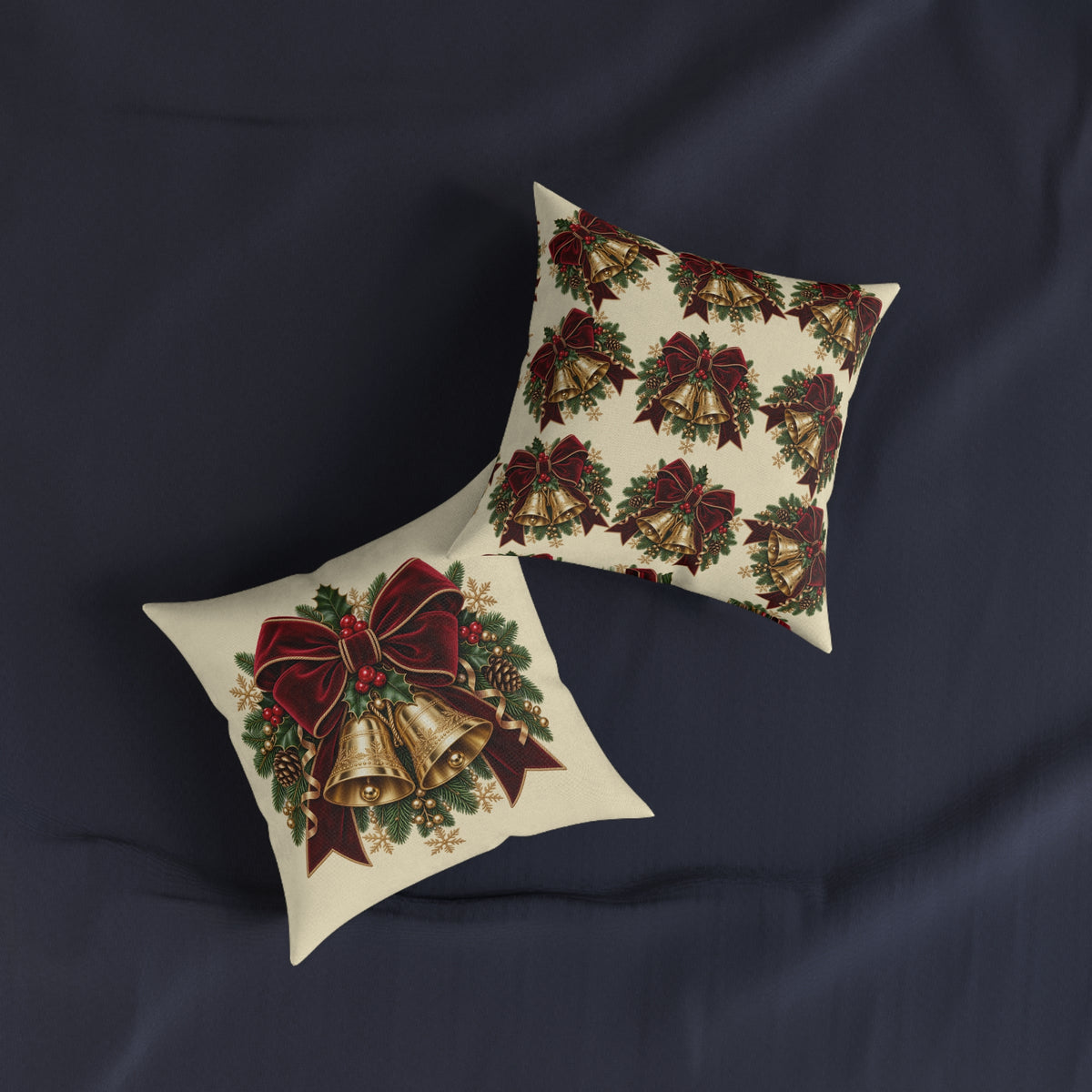 Christmas Jingle Bells Square Pillow