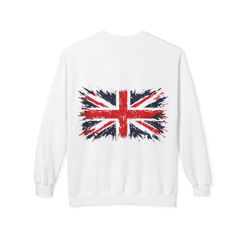 British Flag Crewneck Sweatshirt – Distressed Union Jack Pullover