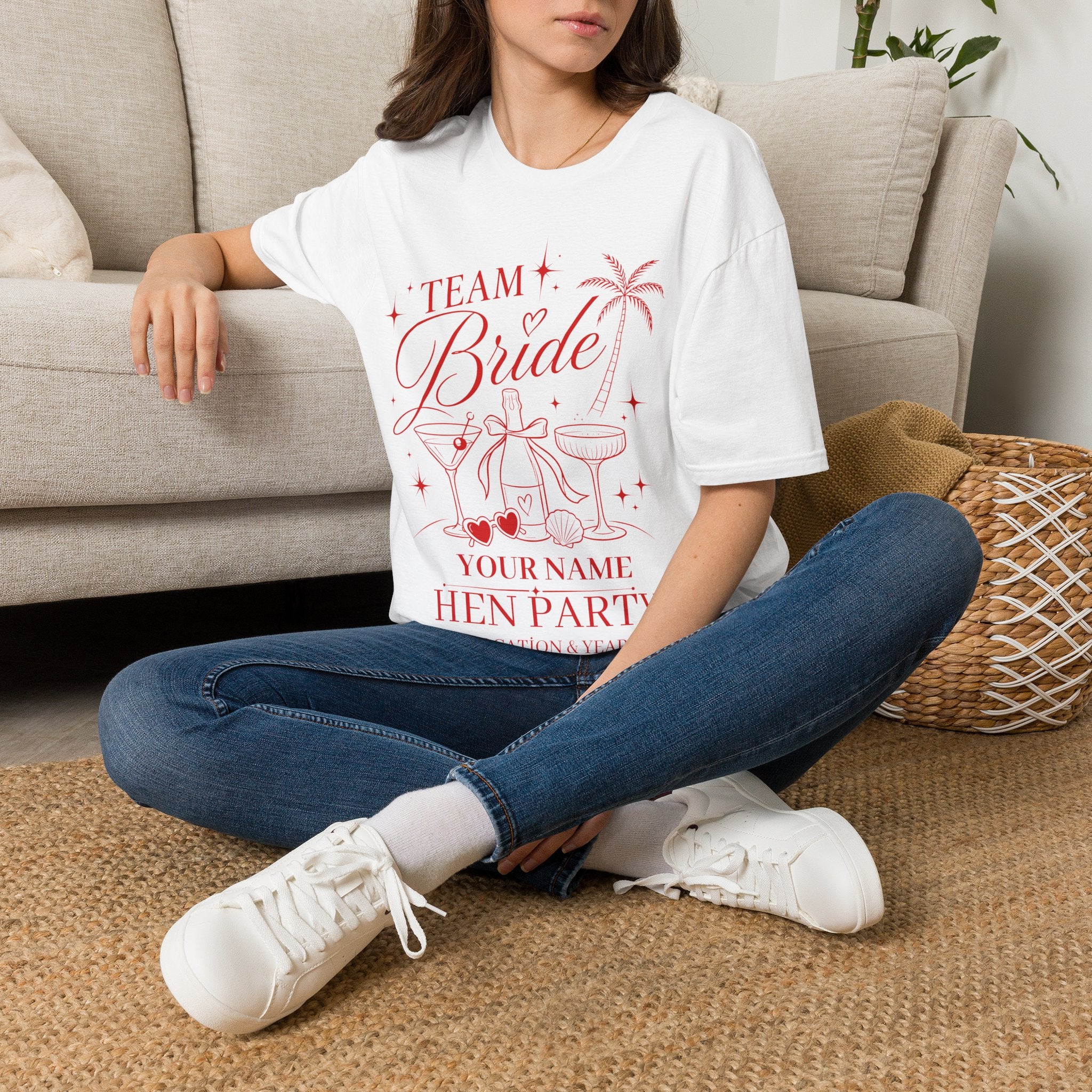 Team Bride T-Shirt — Personalized Hen Party Top