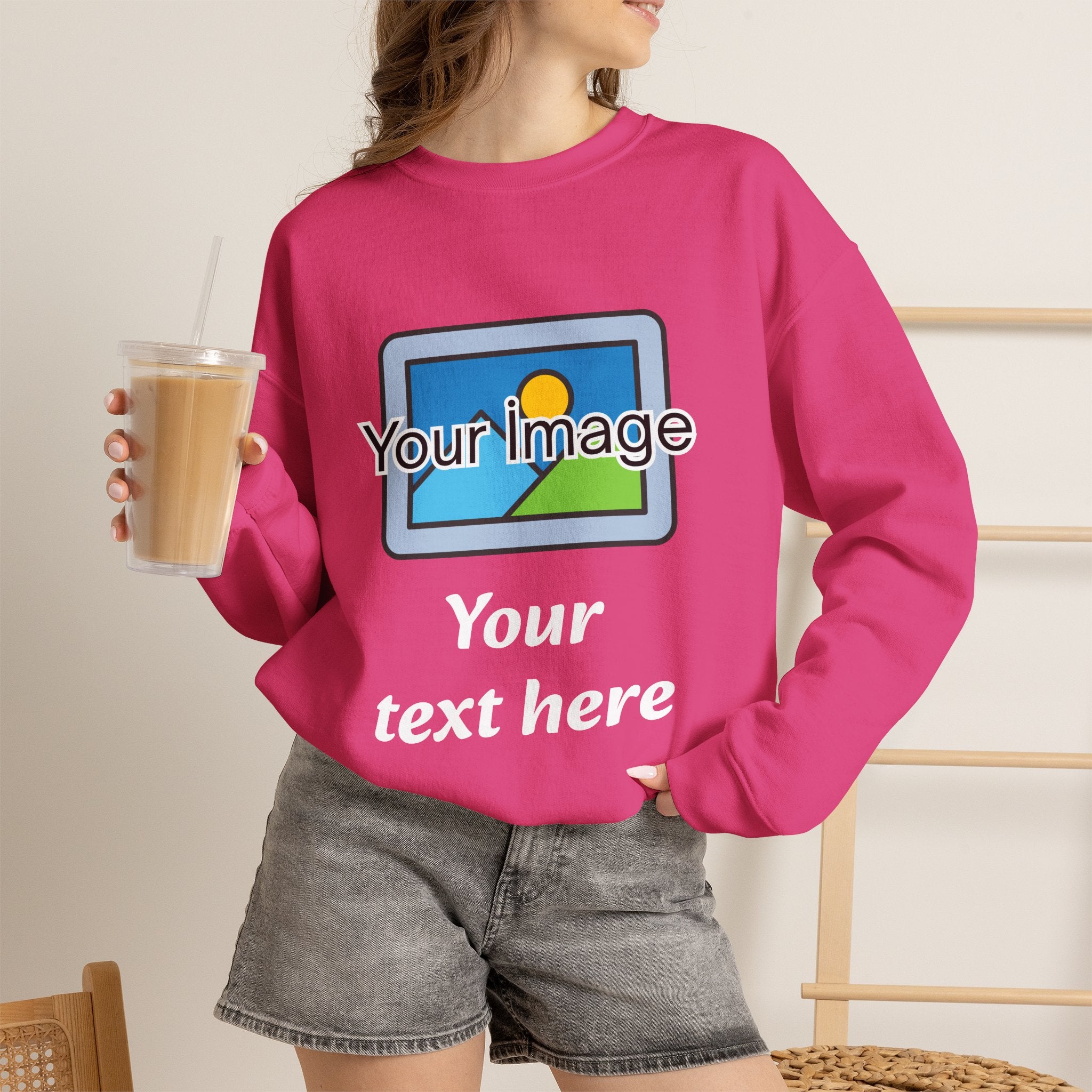 Personalized Image & Text Sweatshirt