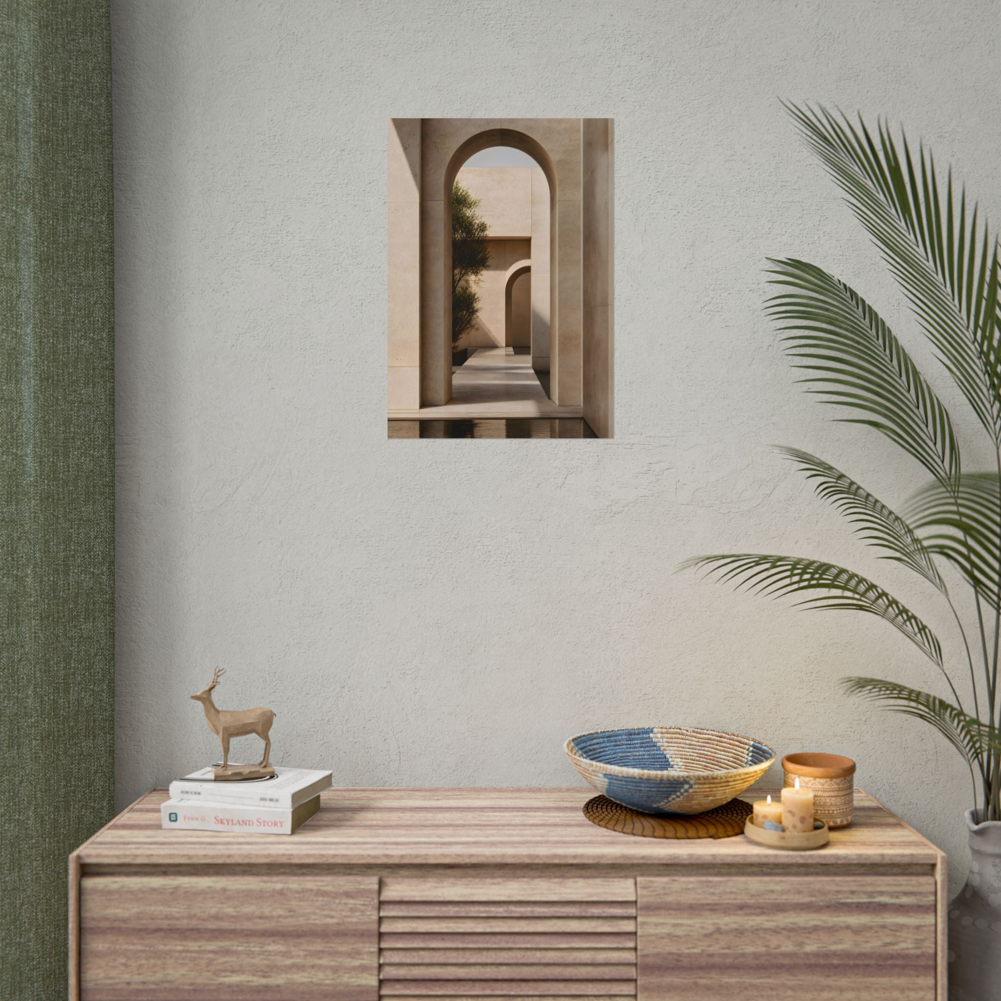 Minimalist Architectural Poster — Neutral Archway Wall Art (Rolled Poster)
