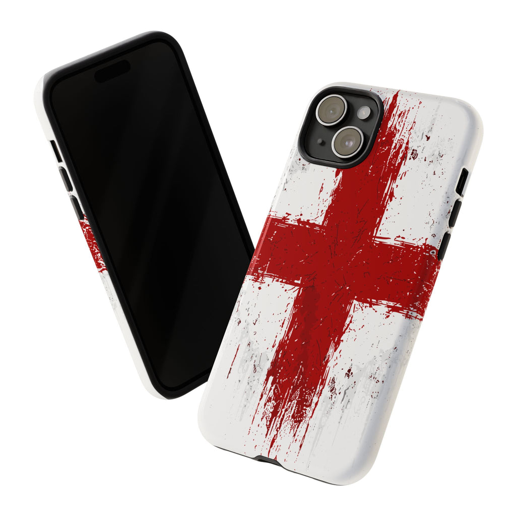 Phone Case - Distressed England St. George's Cross Patriotic Tough Case