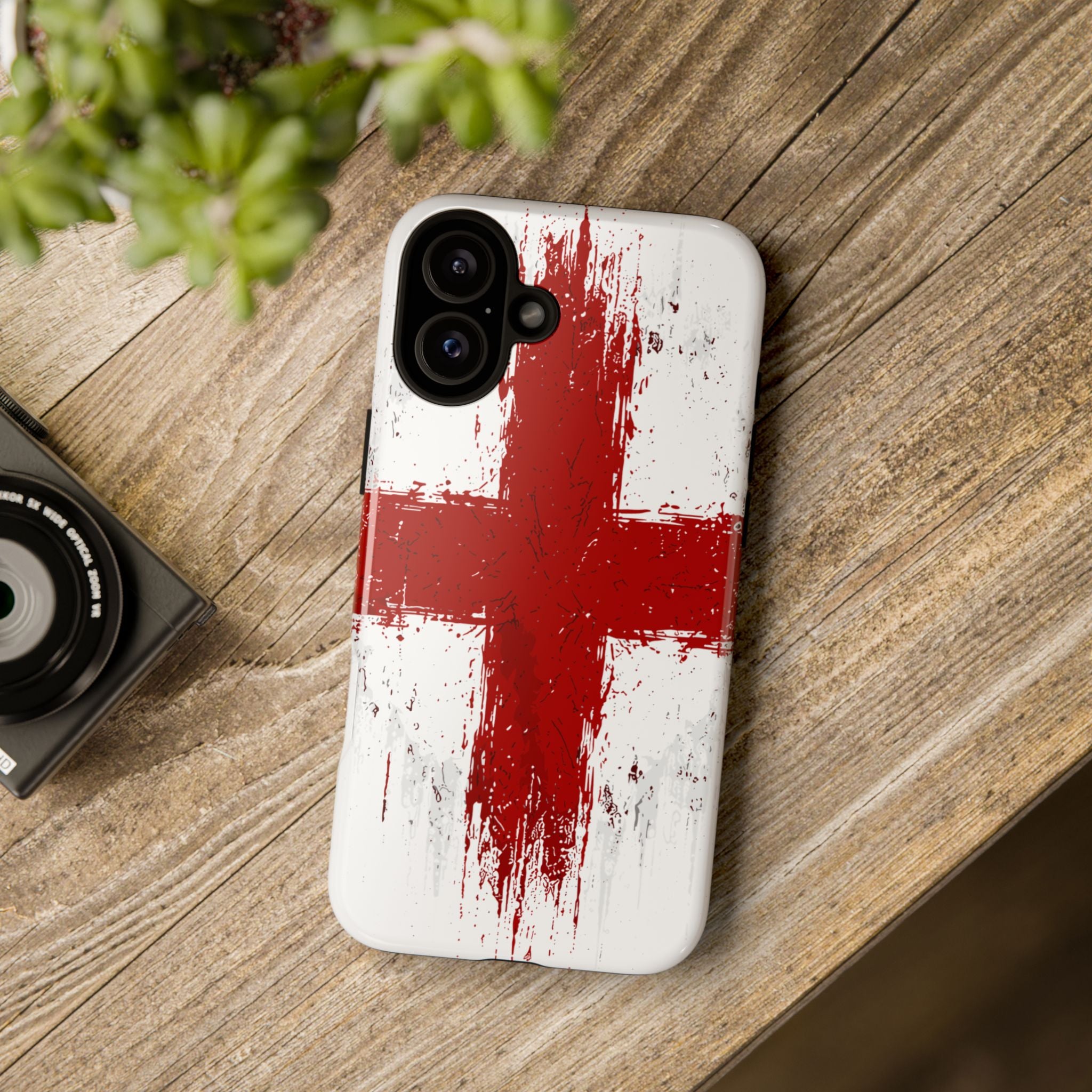 Phone Case - Distressed England St. George's Cross Patriotic Tough Case