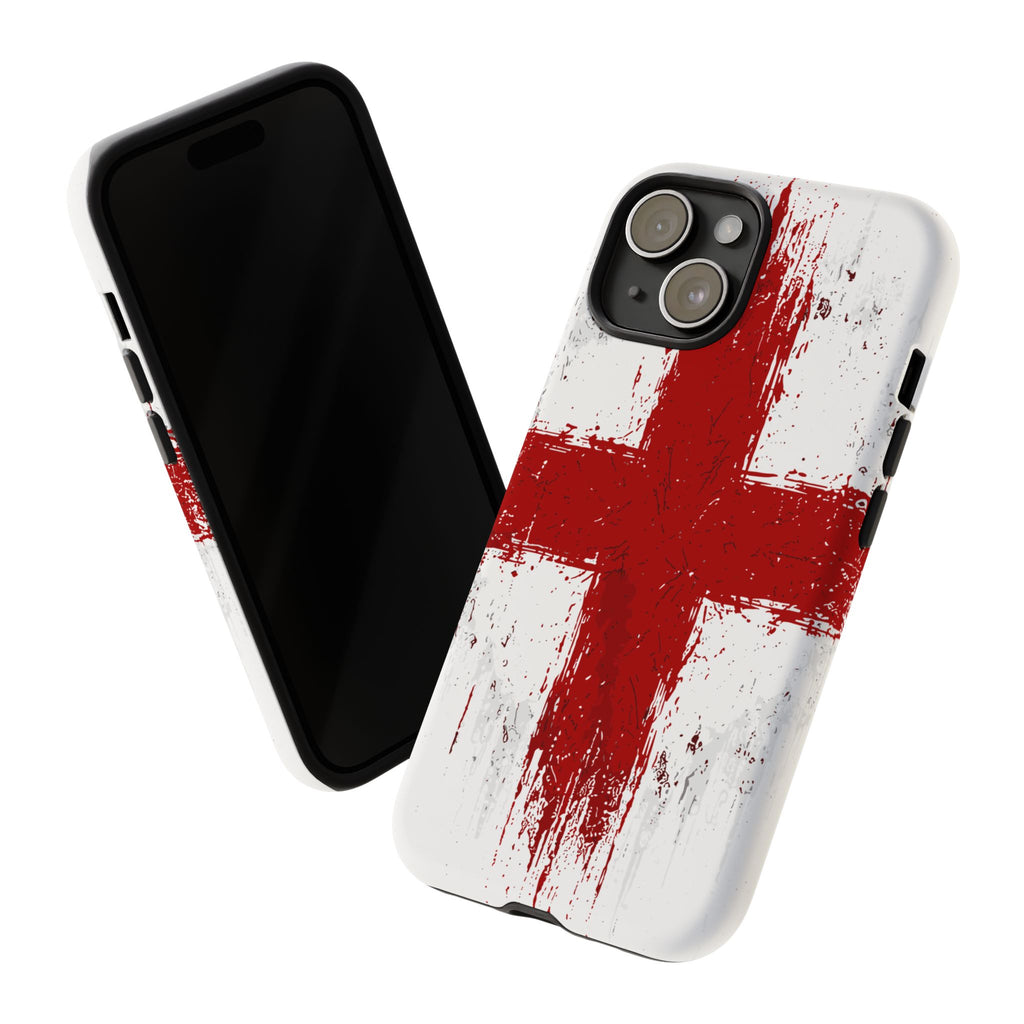 Phone Case - Distressed England St. George's Cross Patriotic Tough Case