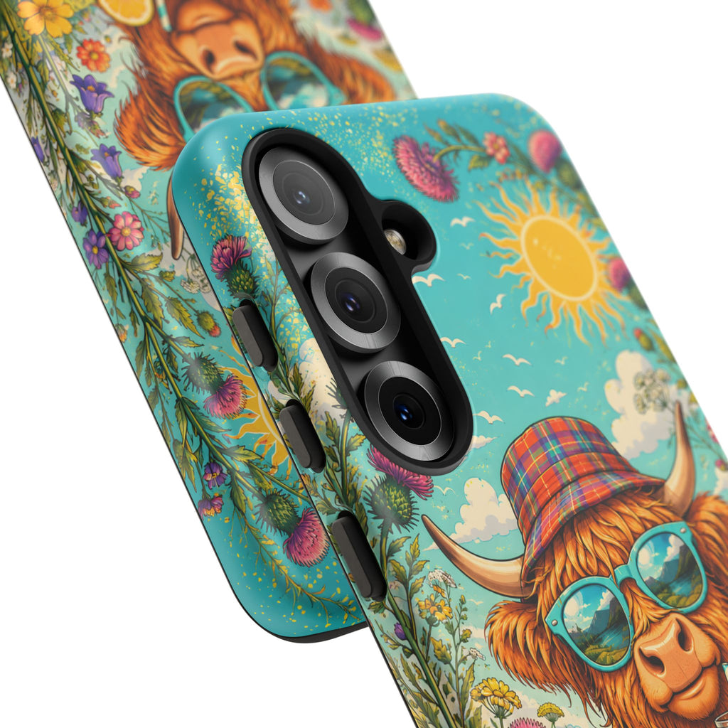 Sunny Highland Cow Phone Case – Scottish Summer Festival Edition