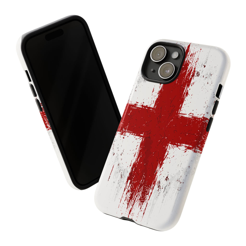 Phone Case - Distressed England St. George's Cross Patriotic Tough Case