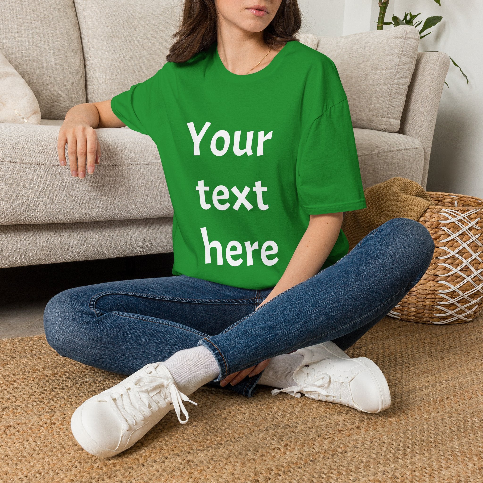 Unisex Custom Text T-Shirt — Personalized “Your Text Here” Tee