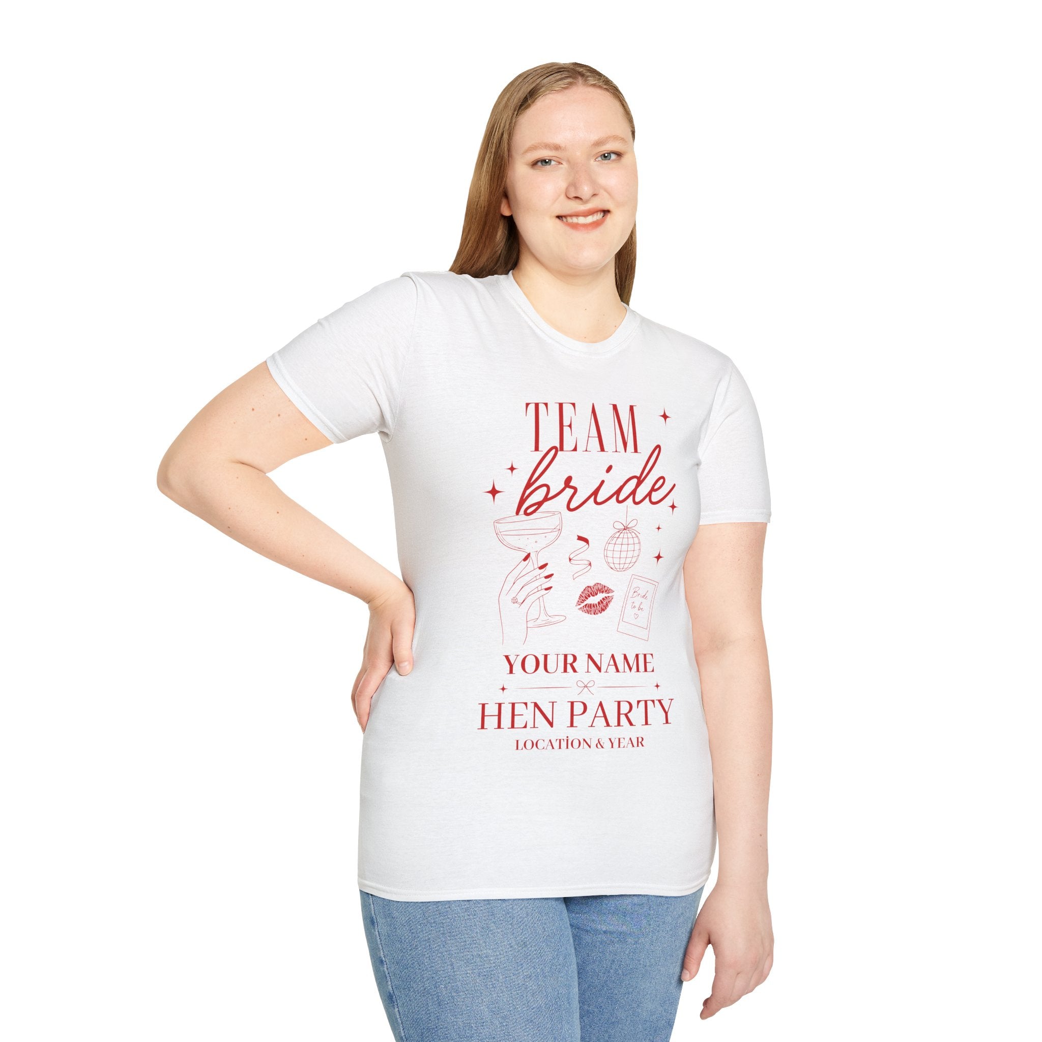 Team Bride T-Shirt — Bachelorette Party Tee (Customizable with Name)