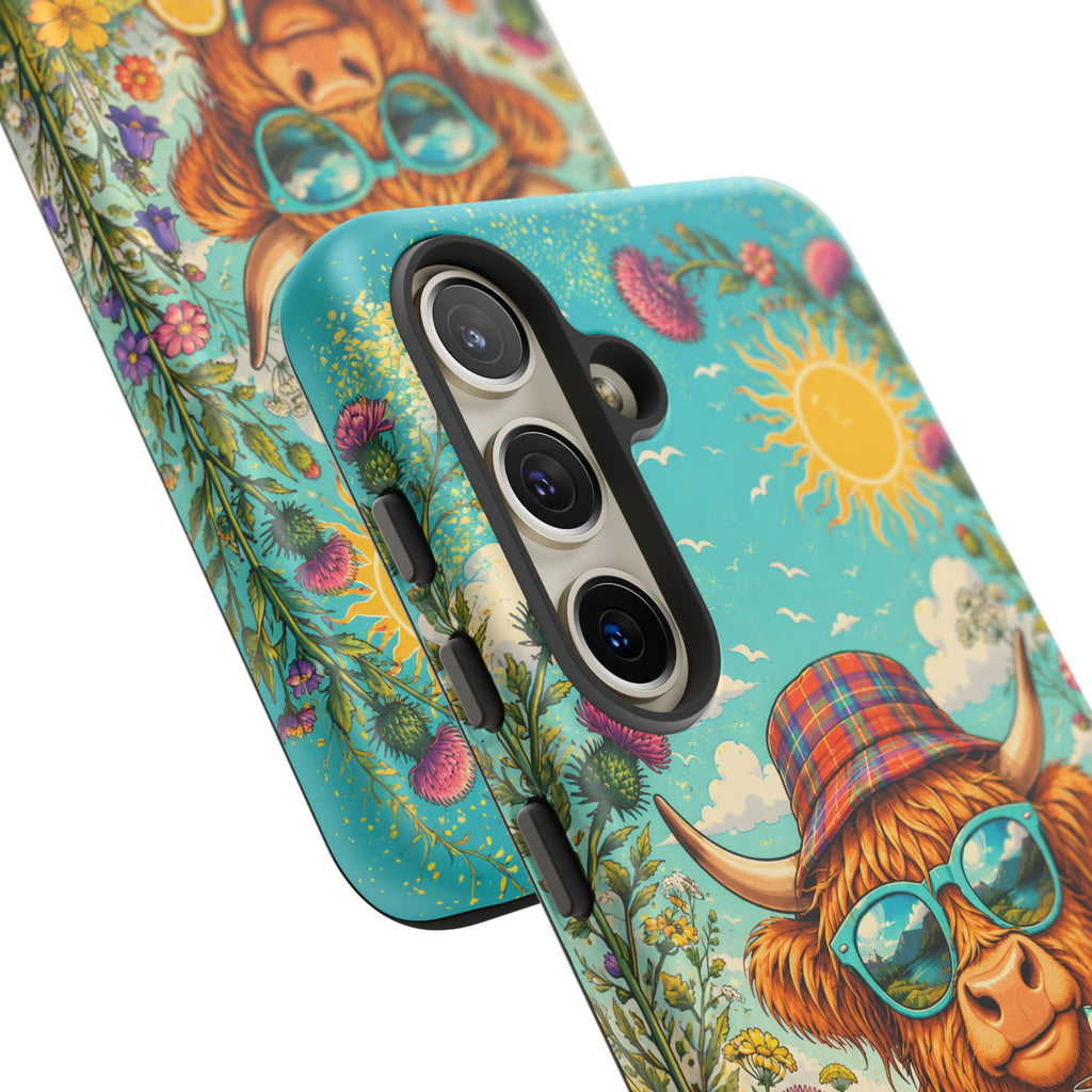 Sunny Highland Cow Phone Case – Scottish Summer Festival Edition