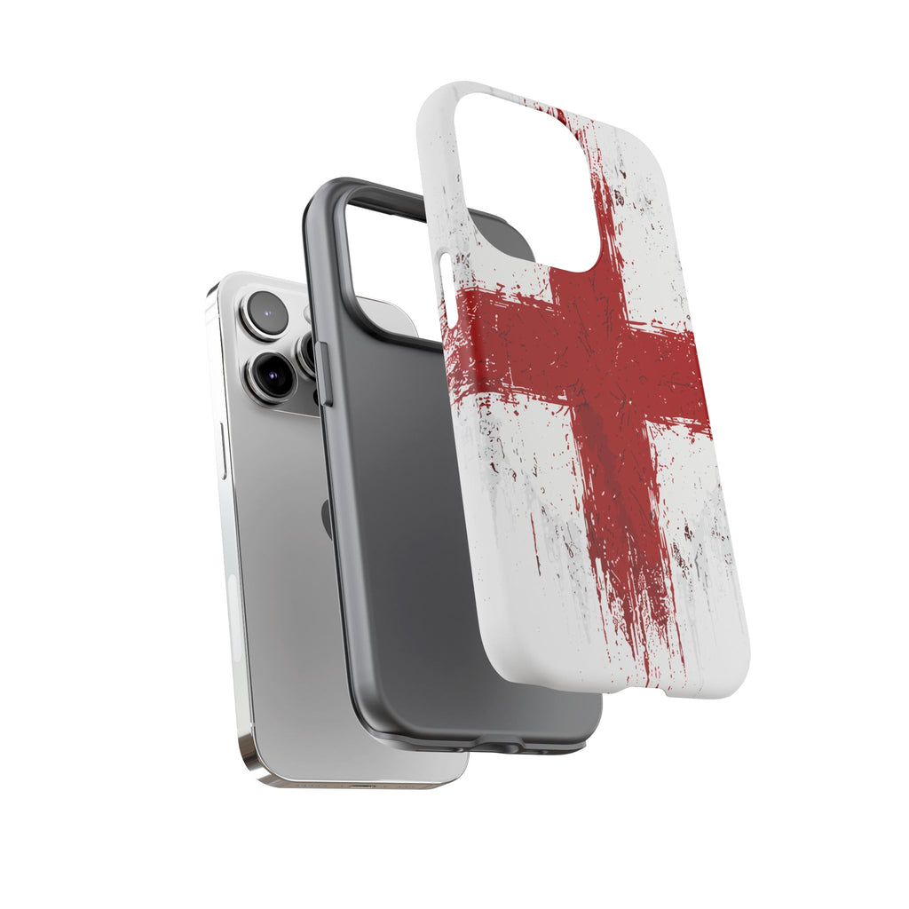 Phone Case - Distressed England St. George's Cross Patriotic Tough Case
