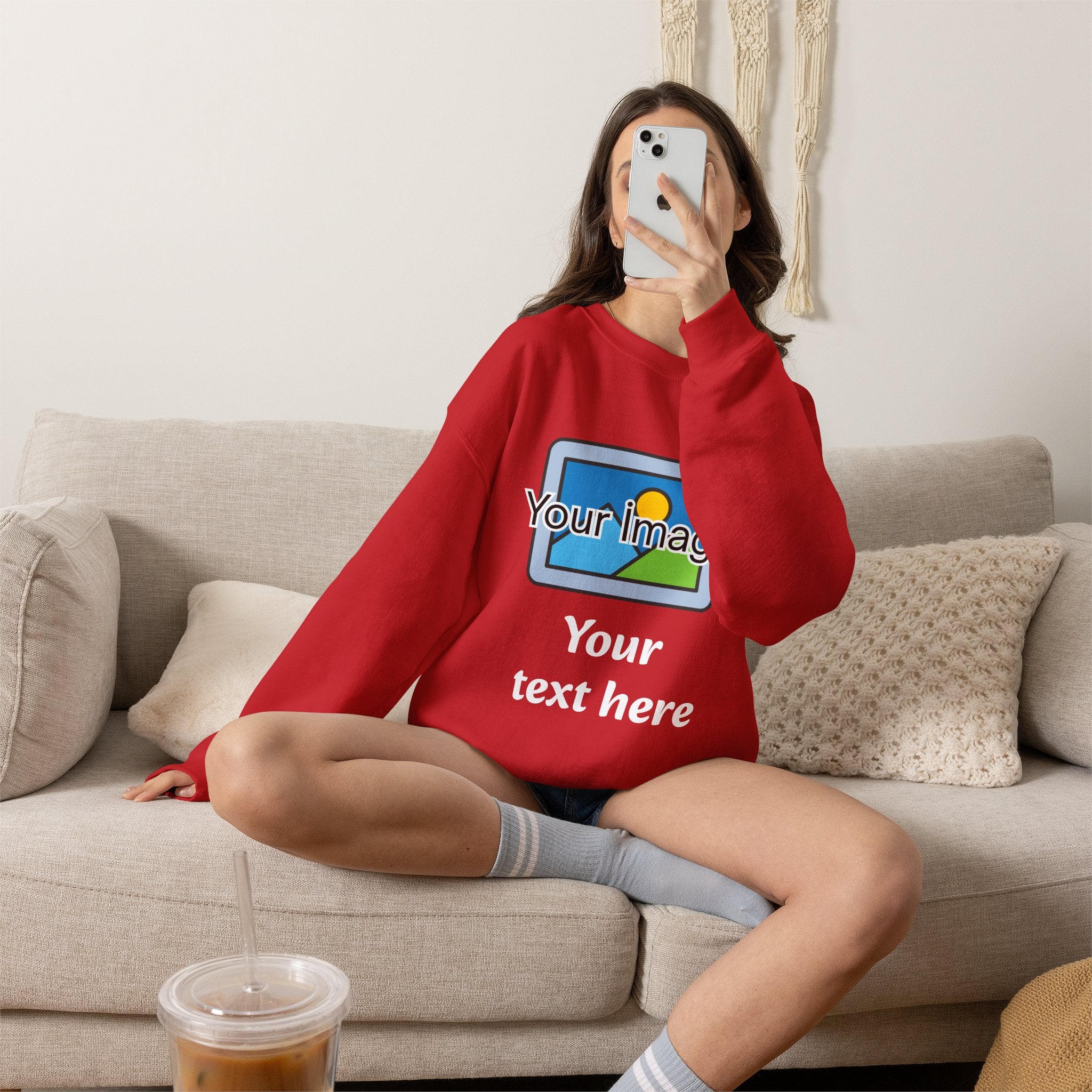 Personalized Image & Text Sweatshirt