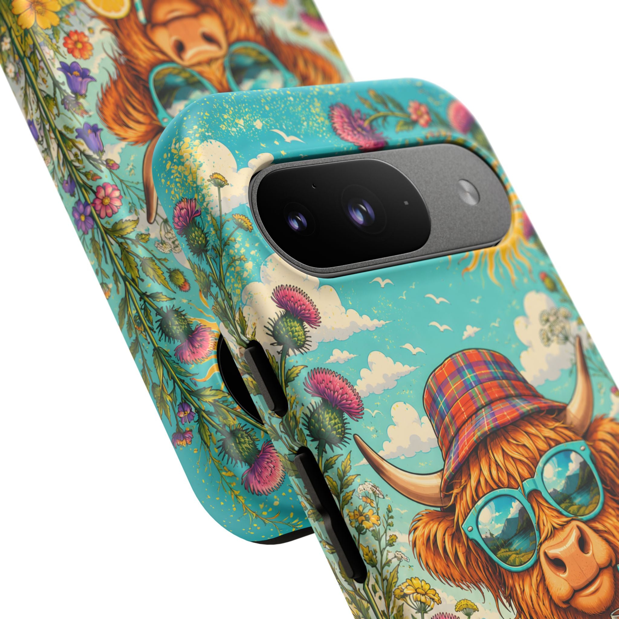 Sunny Highland Cow Phone Case – Scottish Summer Festival Edition