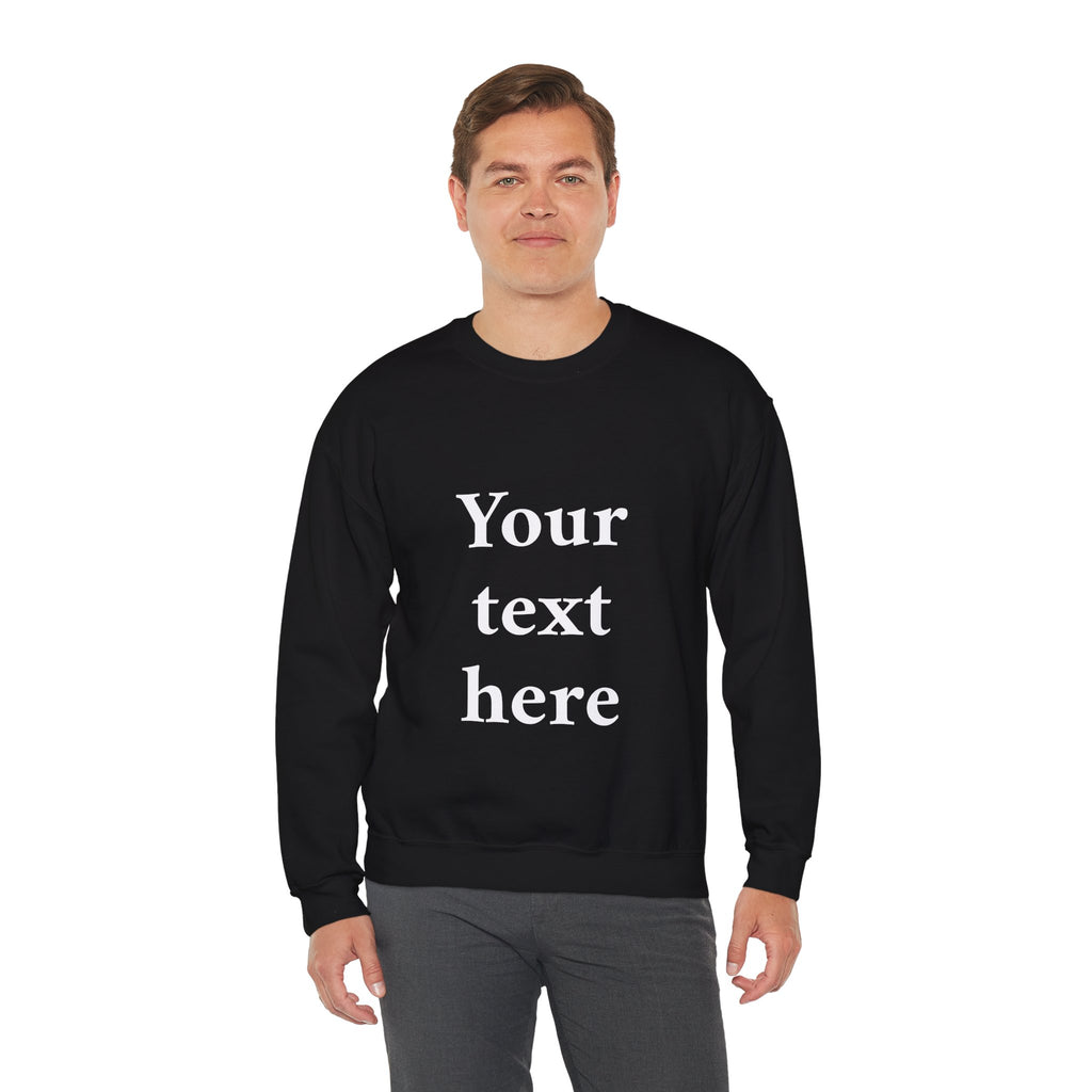 Custom Text Crewneck Sweatshirt — Personalized Minimalist Sweatshirt