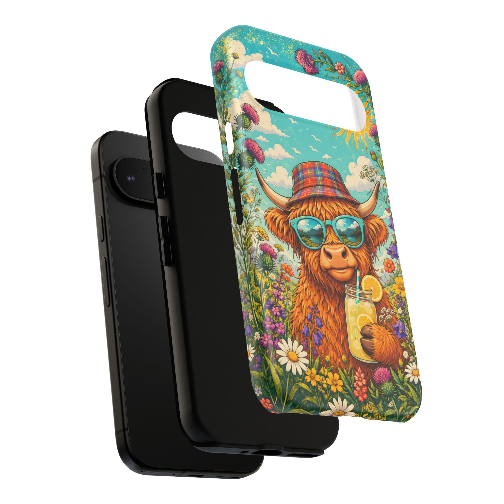 Sunny Highland Cow Phone Case – Scottish Summer Festival Edition