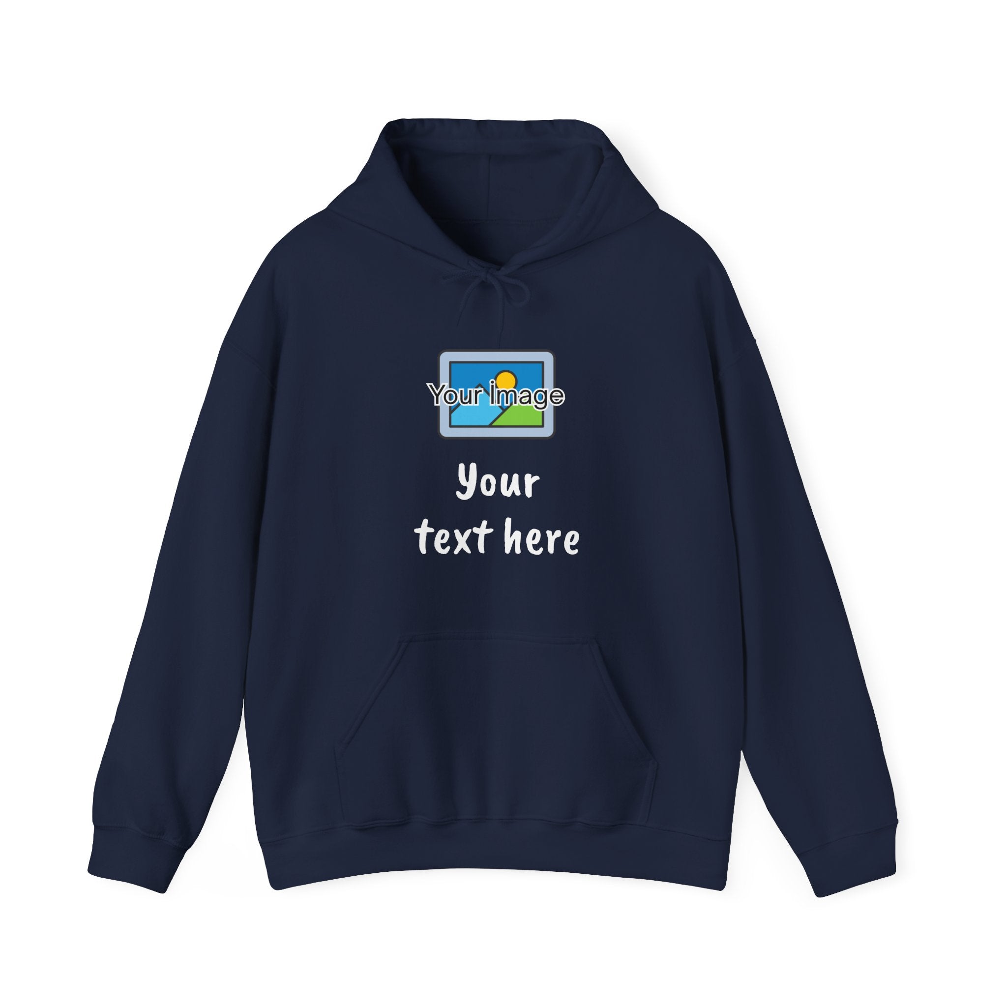 Custom Photo & Text Hoodie — Personalized Image Hoodie, Add Your Text