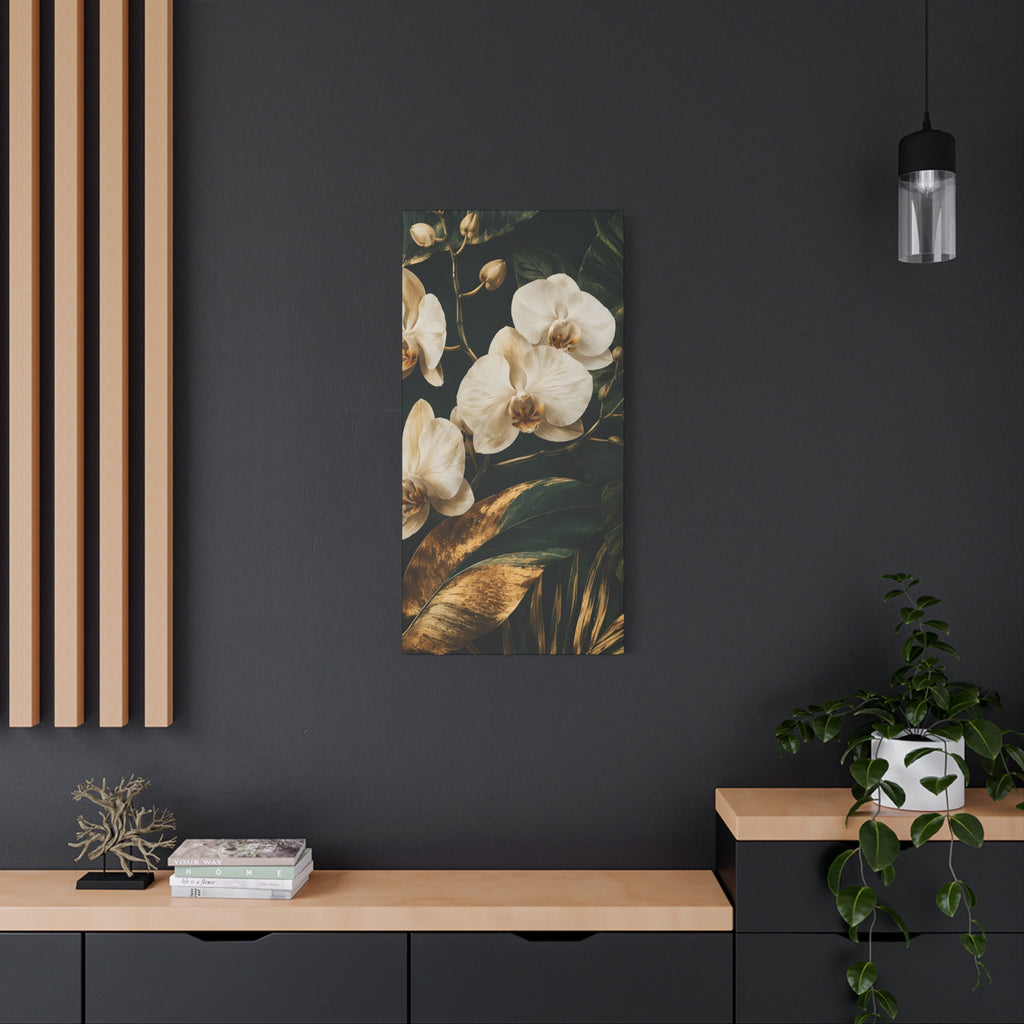 Orchid Botanical Matte Canvas Print — Stretched 1.25"