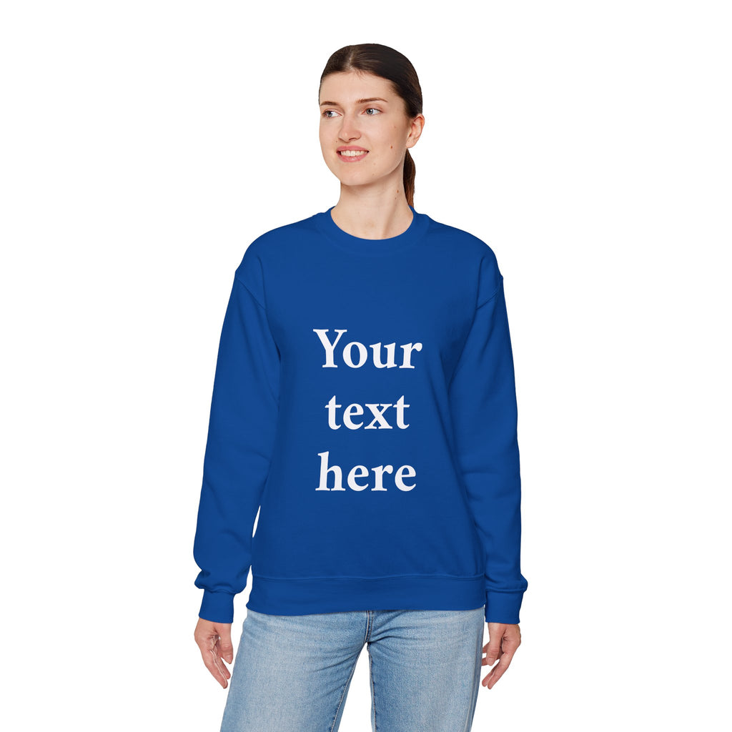 Custom Text Crewneck Sweatshirt — Personalized Minimalist Sweatshirt