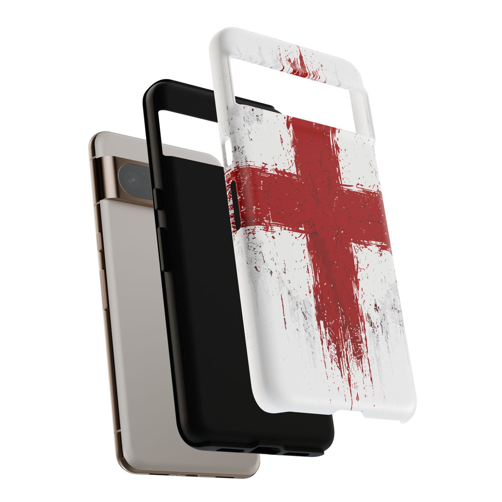 Phone Case - Distressed England St. George's Cross Patriotic Tough Case