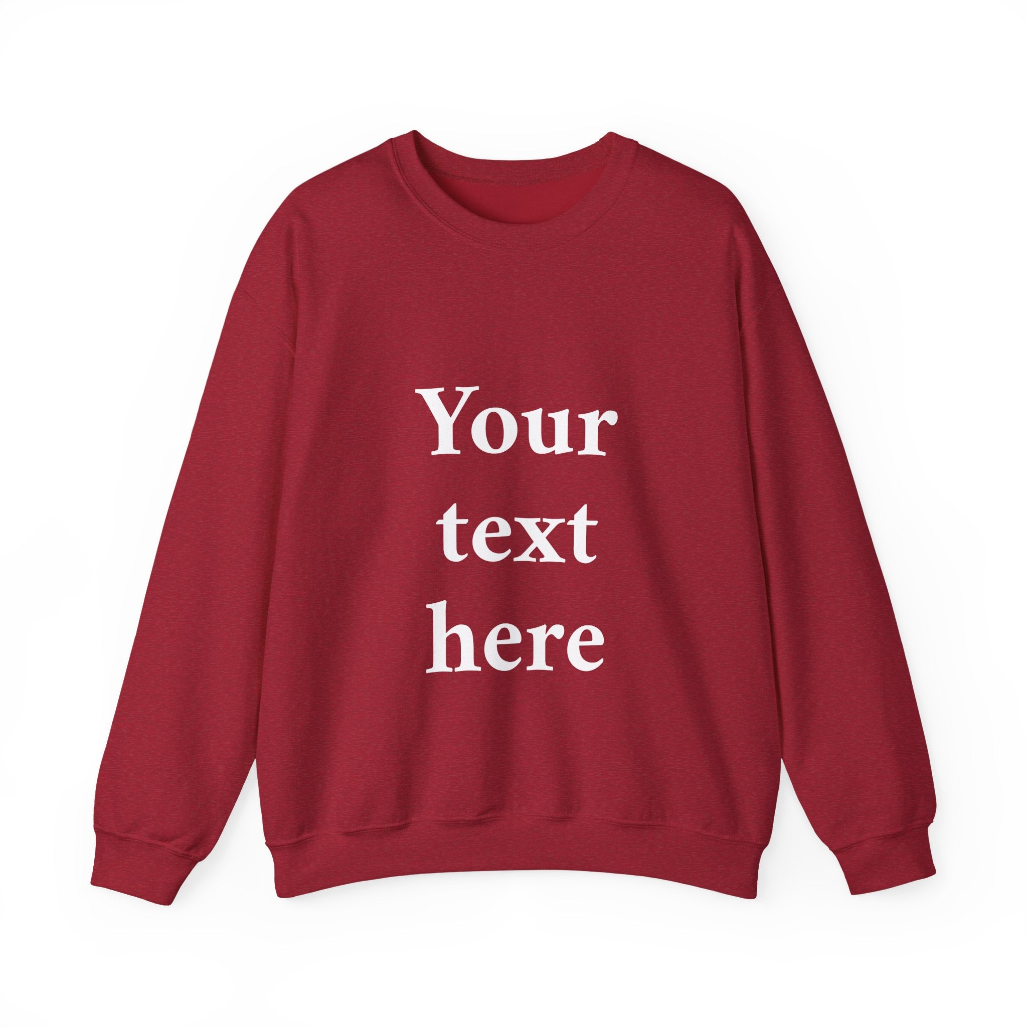 Custom Text Crewneck Sweatshirt — Personalized Minimalist Sweatshirt