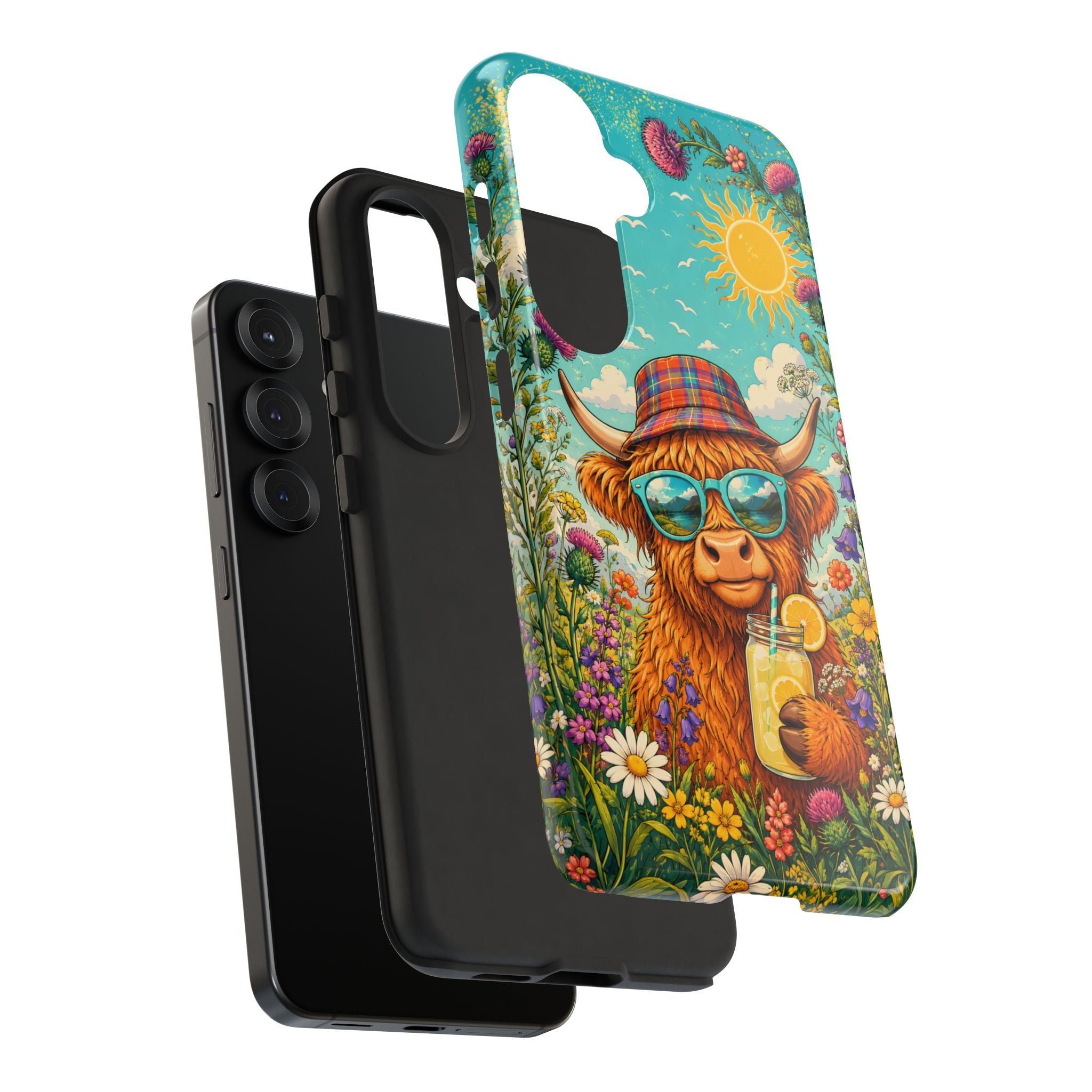 Sunny Highland Cow Phone Case – Scottish Summer Festival Edition