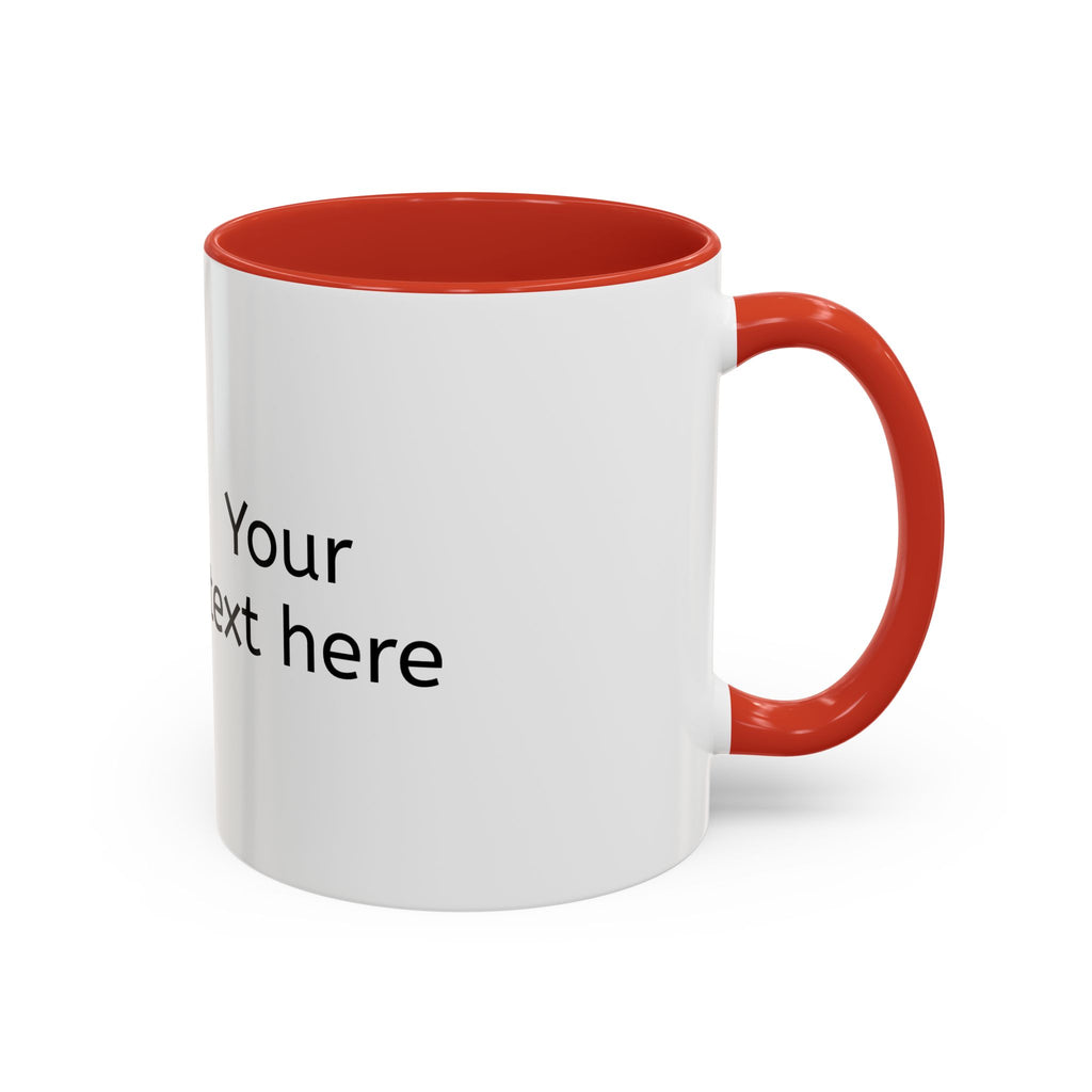 Personalized Accent Coffee Mug - Custom Text & Image, 11oz/15oz