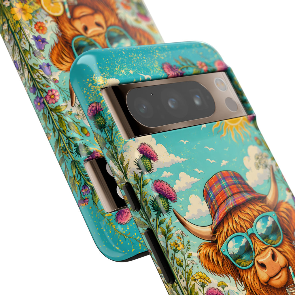 Sunny Highland Cow Phone Case – Scottish Summer Festival Edition