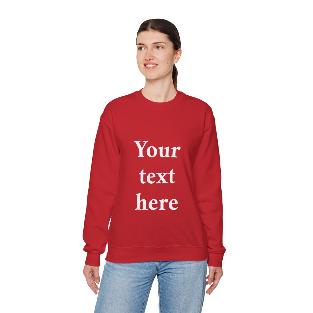 Custom Text Crewneck Sweatshirt — Personalized Minimalist Sweatshirt