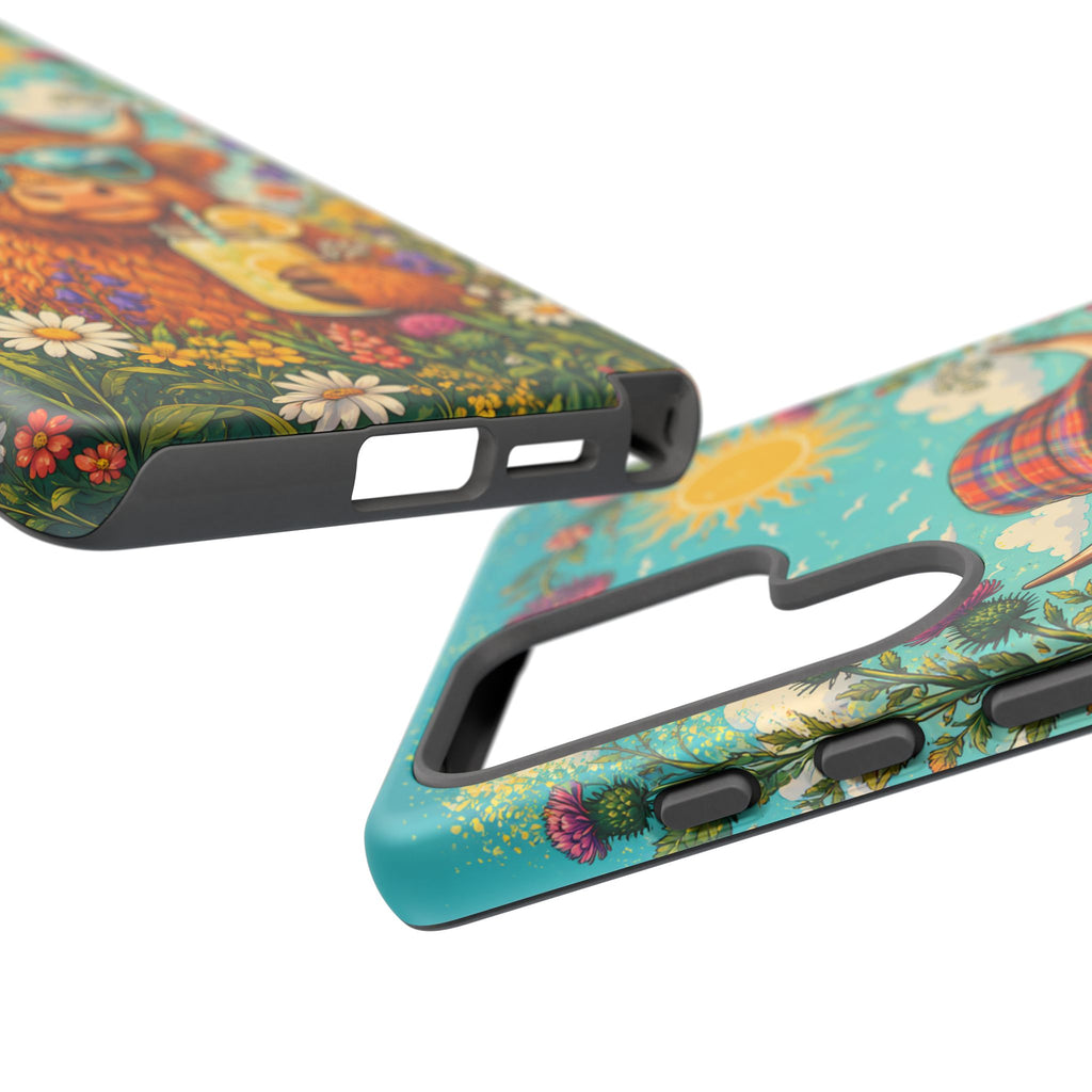 Sunny Highland Cow Phone Case – Scottish Summer Festival Edition