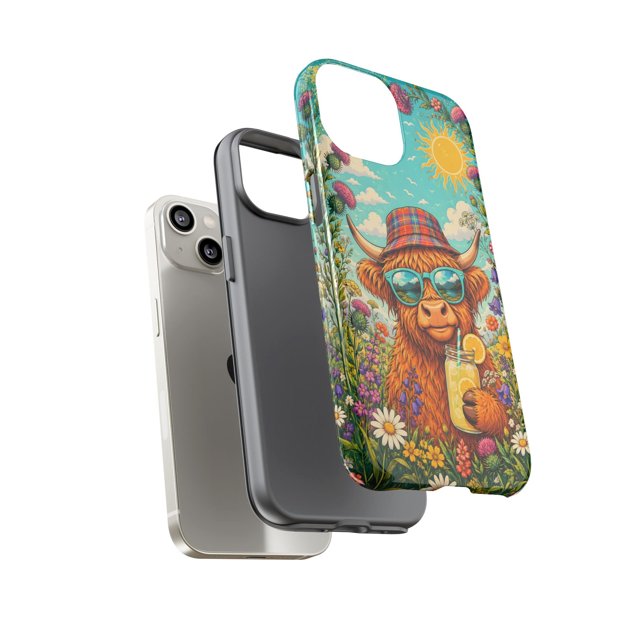Sunny Highland Cow Phone Case – Scottish Summer Festival Edition
