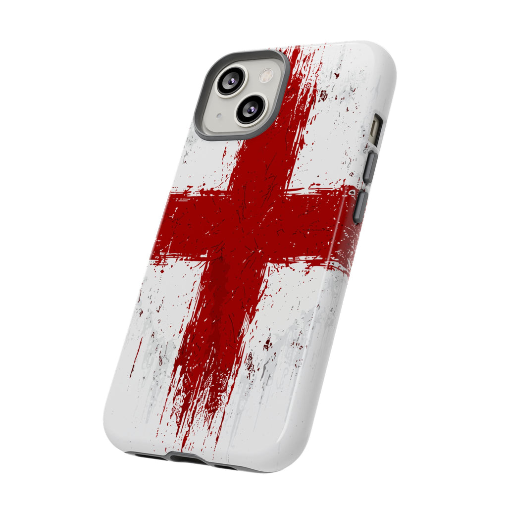 Phone Case - Distressed England St. George's Cross Patriotic Tough Case