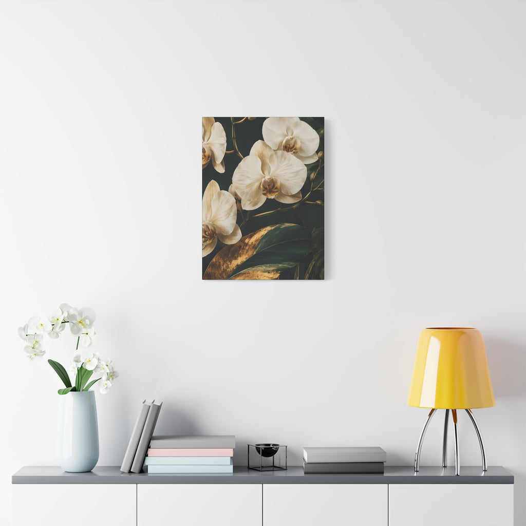Orchid Botanical Matte Canvas Print — Stretched 1.25"