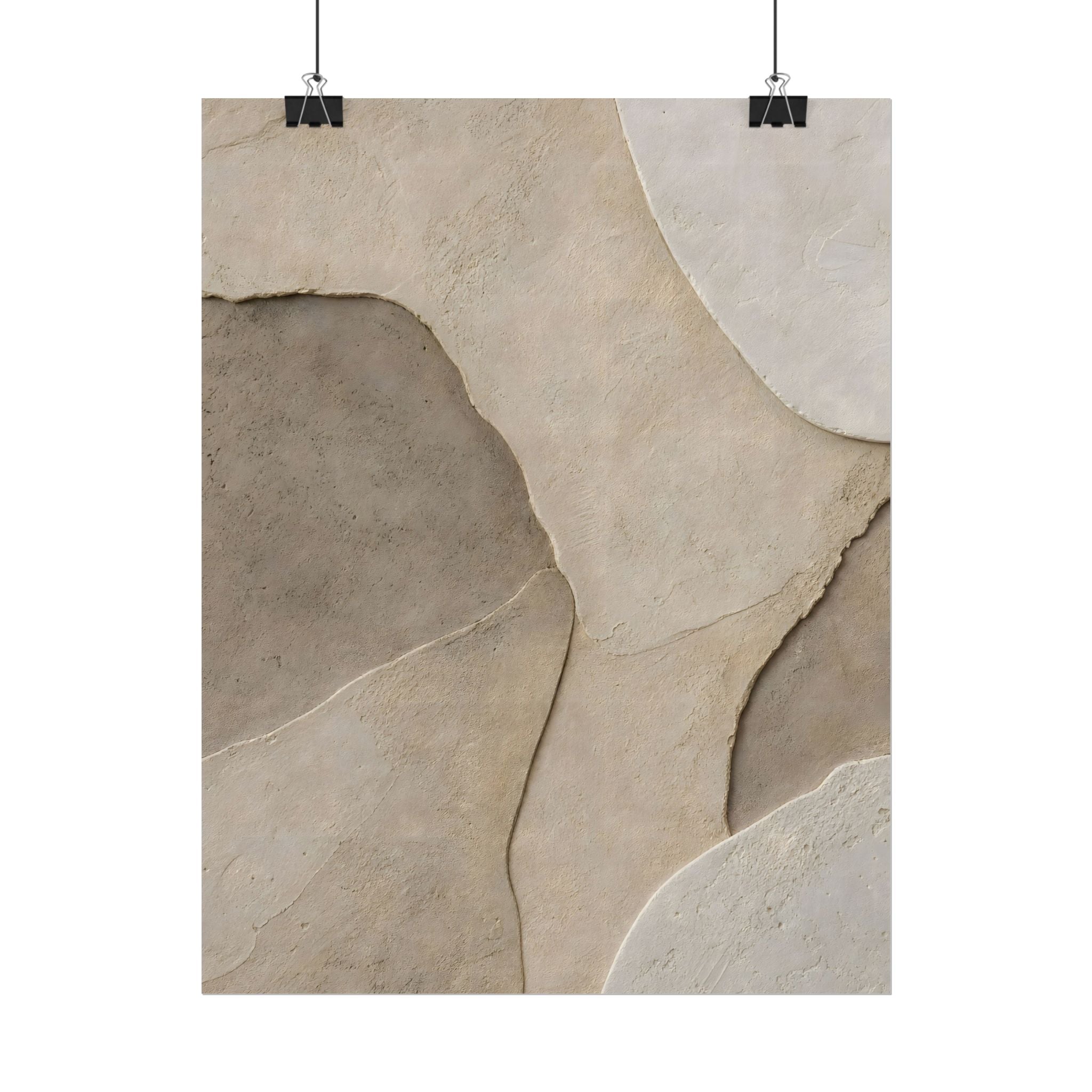 Abstract Neutral Texture Rolled Poster — Earth Tone Minimal Wall Art