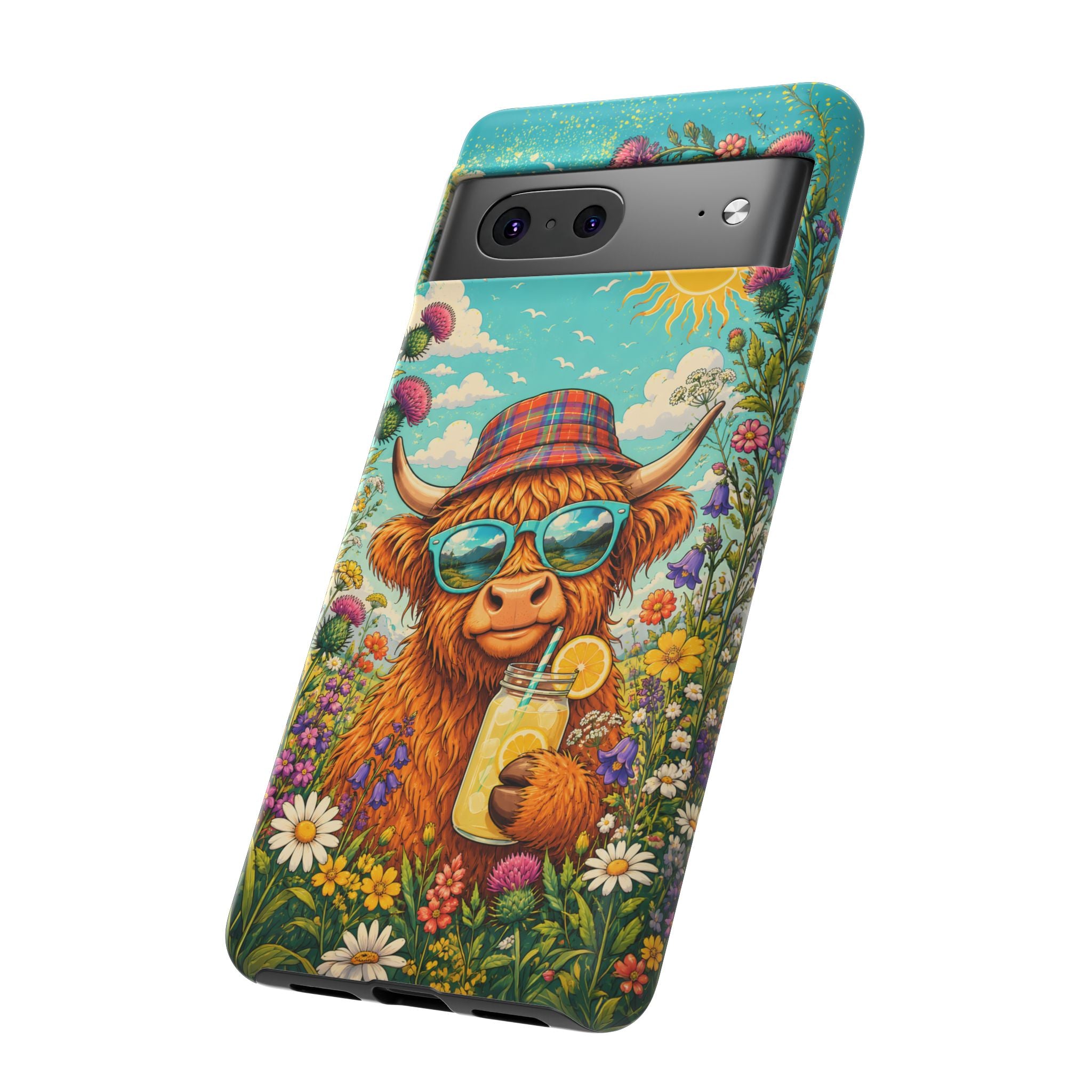 Sunny Highland Cow Phone Case – Scottish Summer Festival Edition