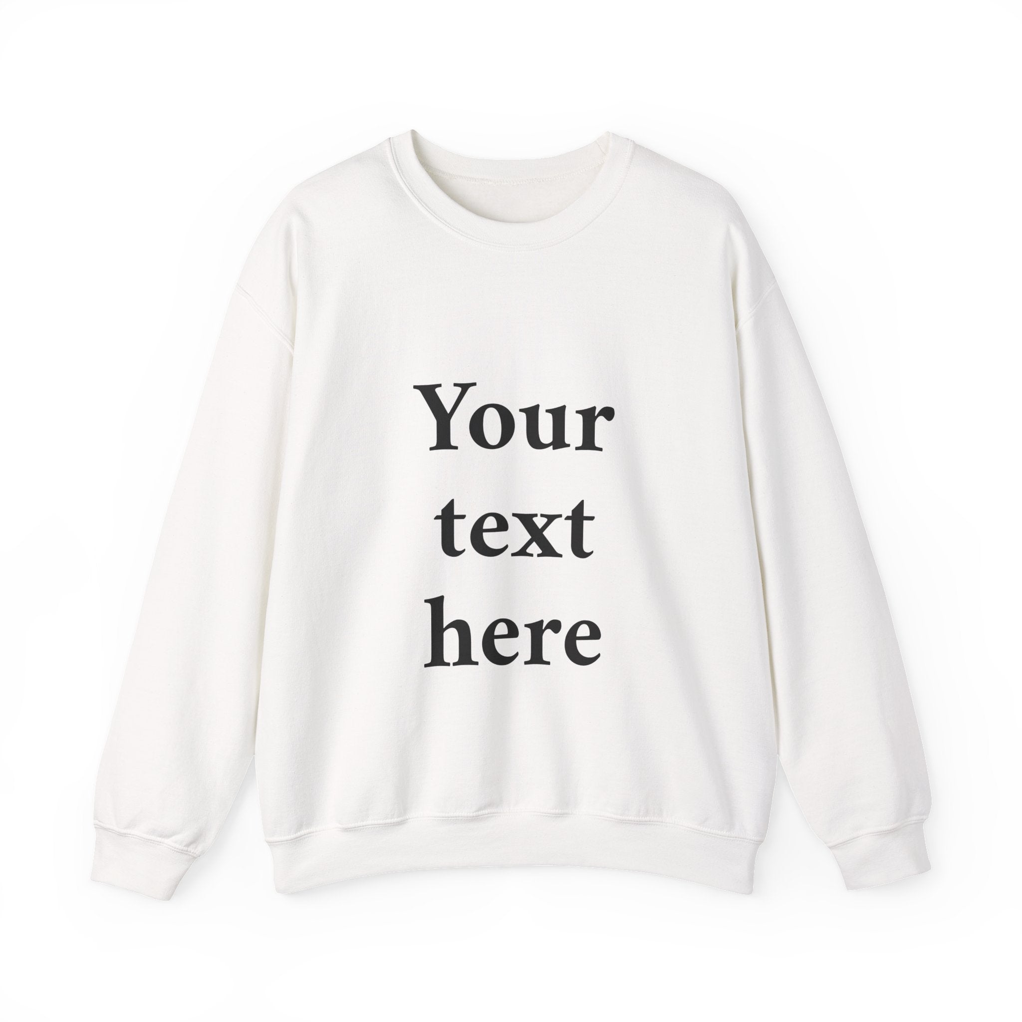 Custom Text Crewneck Sweatshirt — Personalized Minimalist Sweatshirt