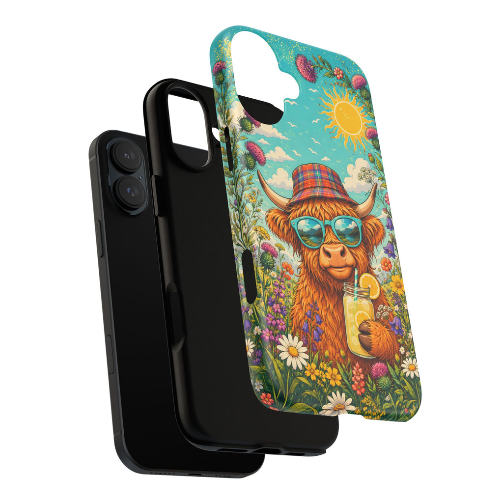 Sunny Highland Cow Phone Case – Scottish Summer Festival Edition