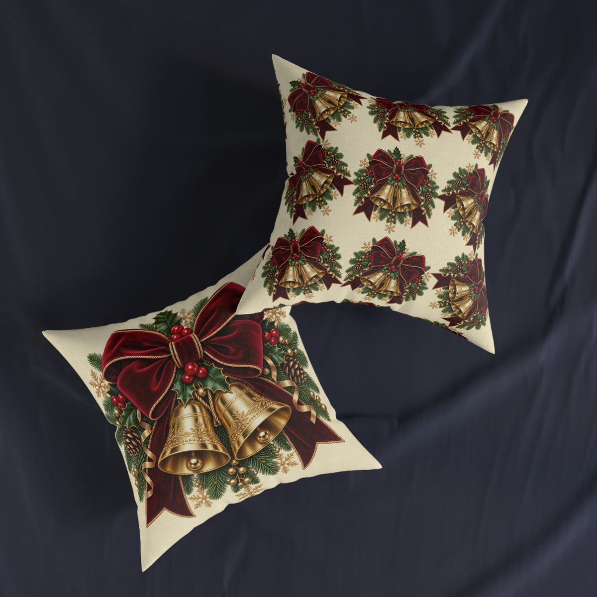 Christmas Jingle Bells Square Pillow