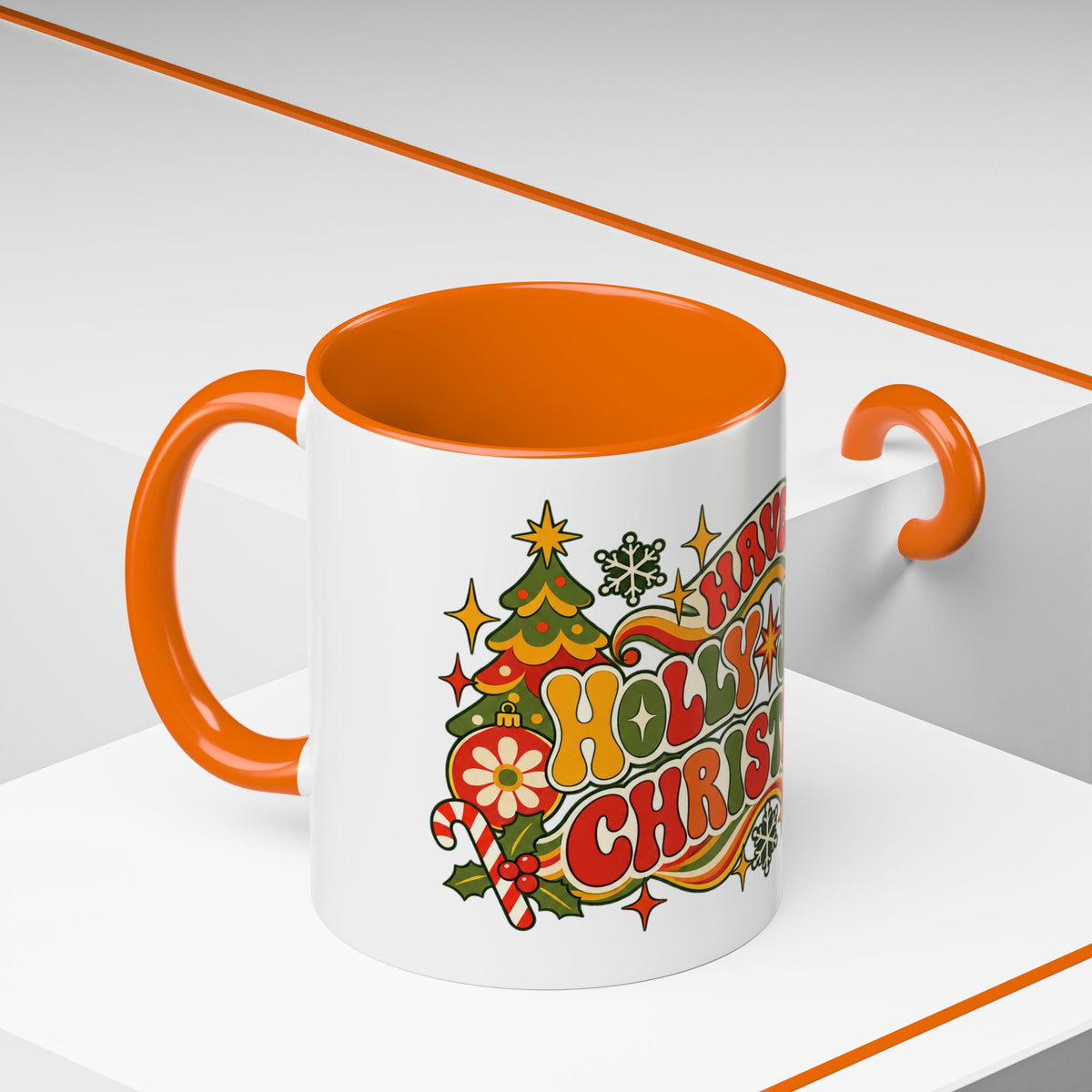 Have a Merry Jolly Christmas Retro Holiday Mug