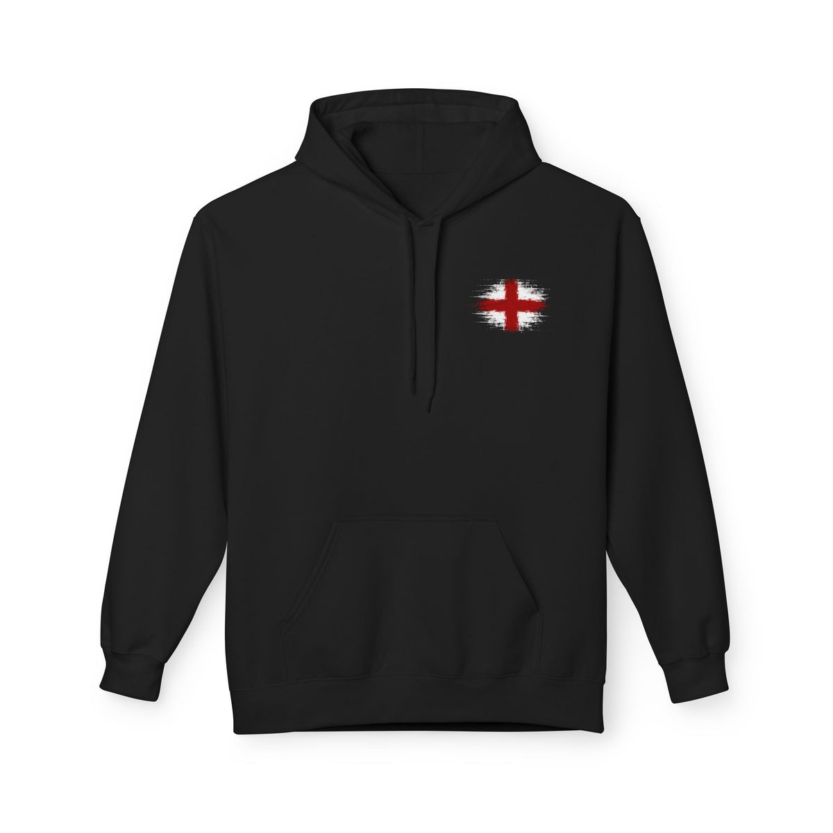 England St. George’s Cross White Hoodie – Distressed Front & Back Print
