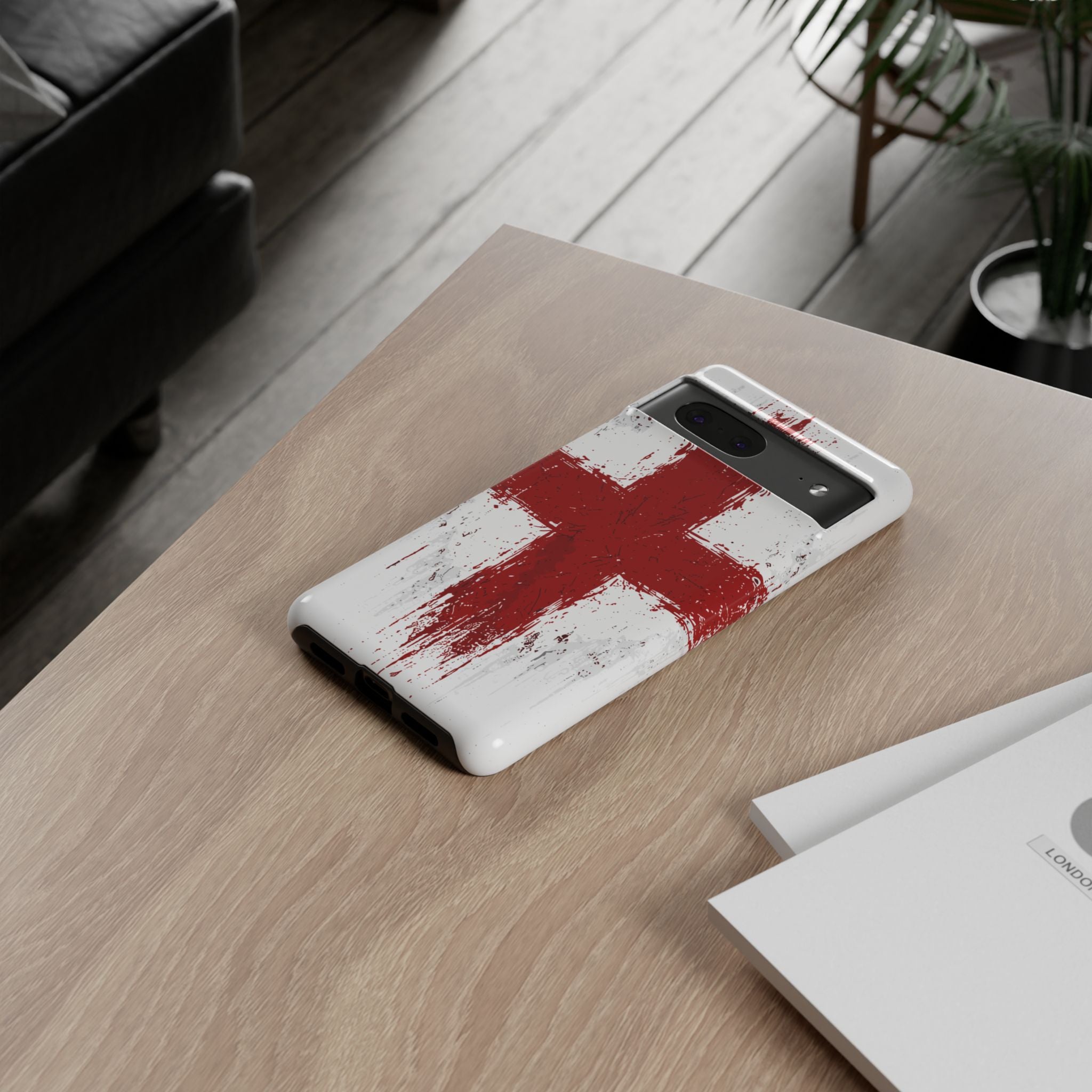 Phone Case - Distressed England St. George's Cross Patriotic Tough Case