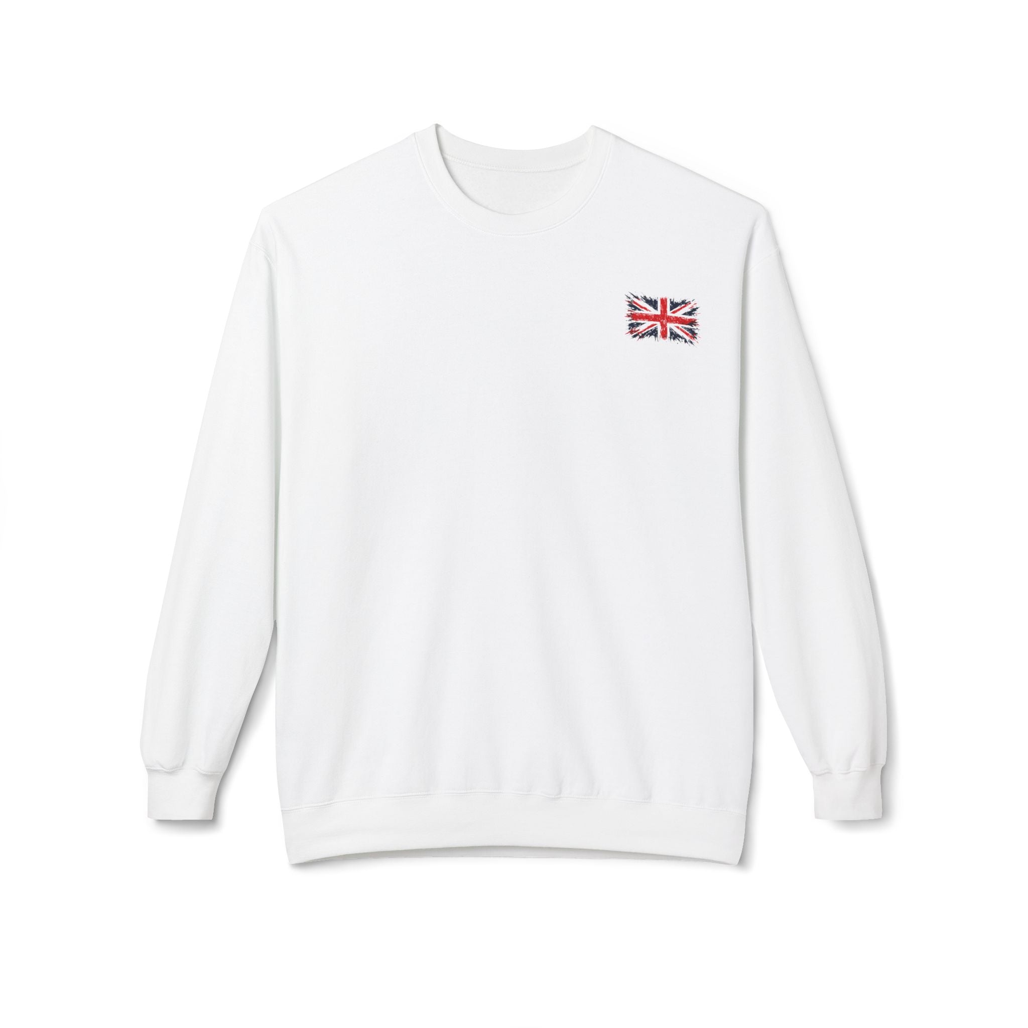 British Flag Crewneck Sweatshirt – Distressed Union Jack Pullover