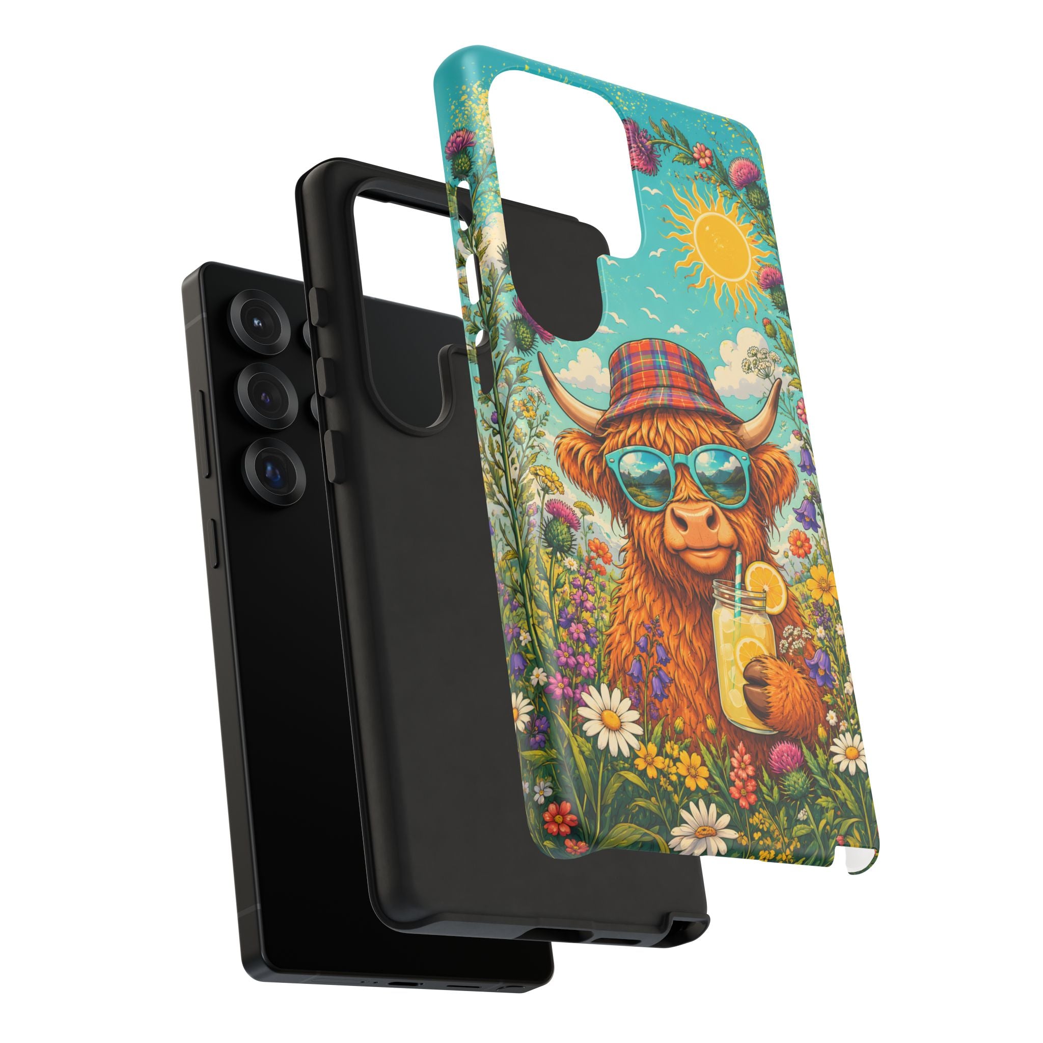 Sunny Highland Cow Phone Case – Scottish Summer Festival Edition